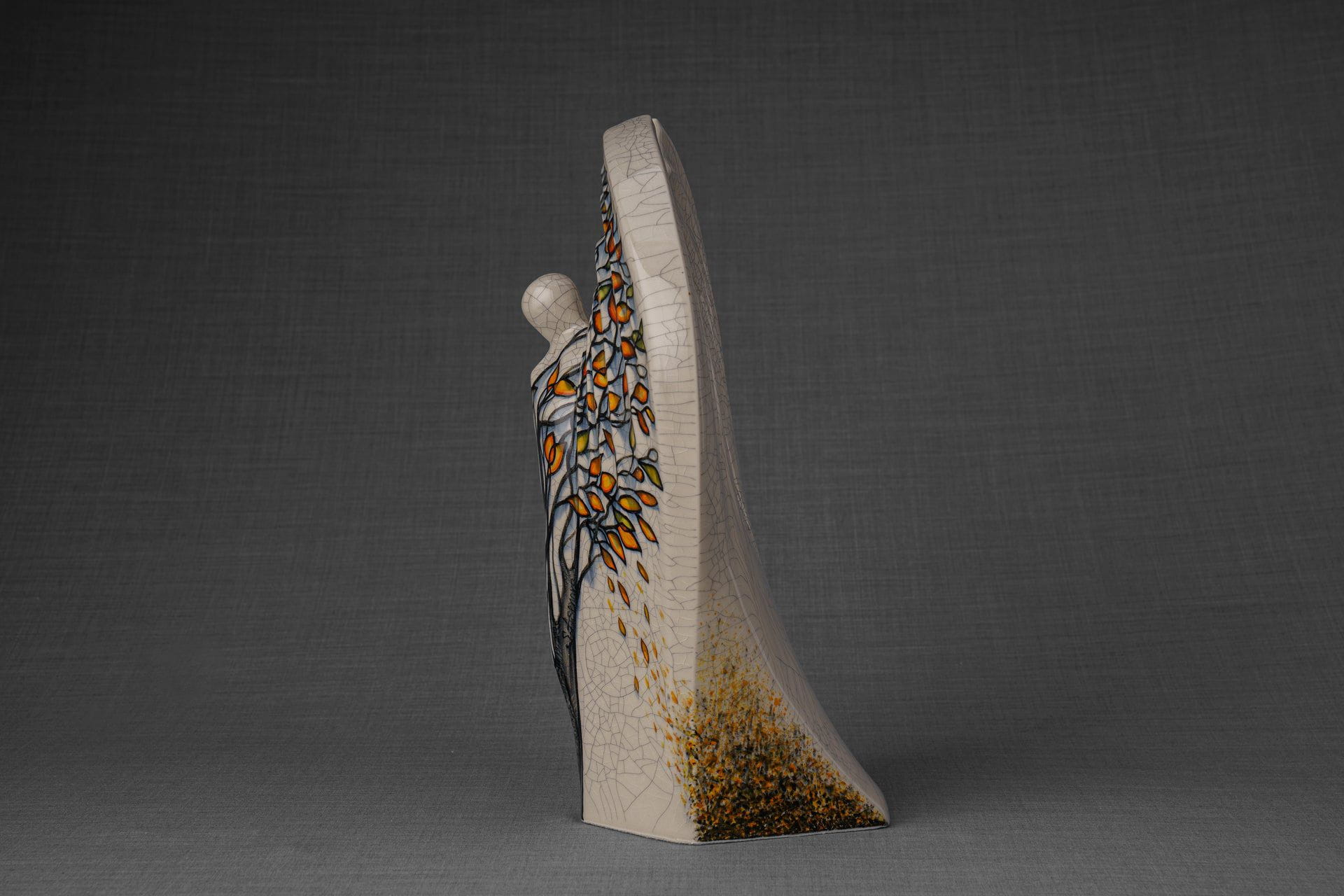 Pulvis Art Urns Exclusive Urn Hand Decorated Urn for Ashes "Guardian - Autumn" - Large | Ceramic