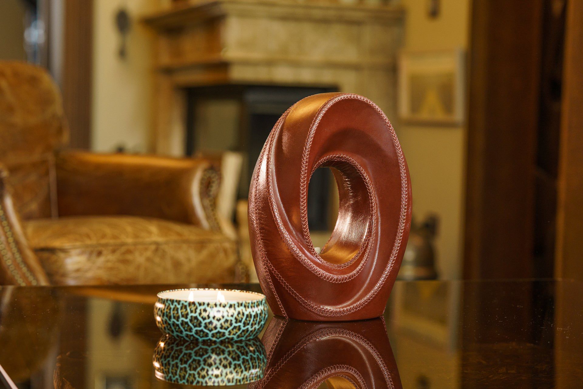 Pulvis Art Urns Exclusive Urn Handmade Cremation Urn for Ashes "The Passage" - Genuine Leather