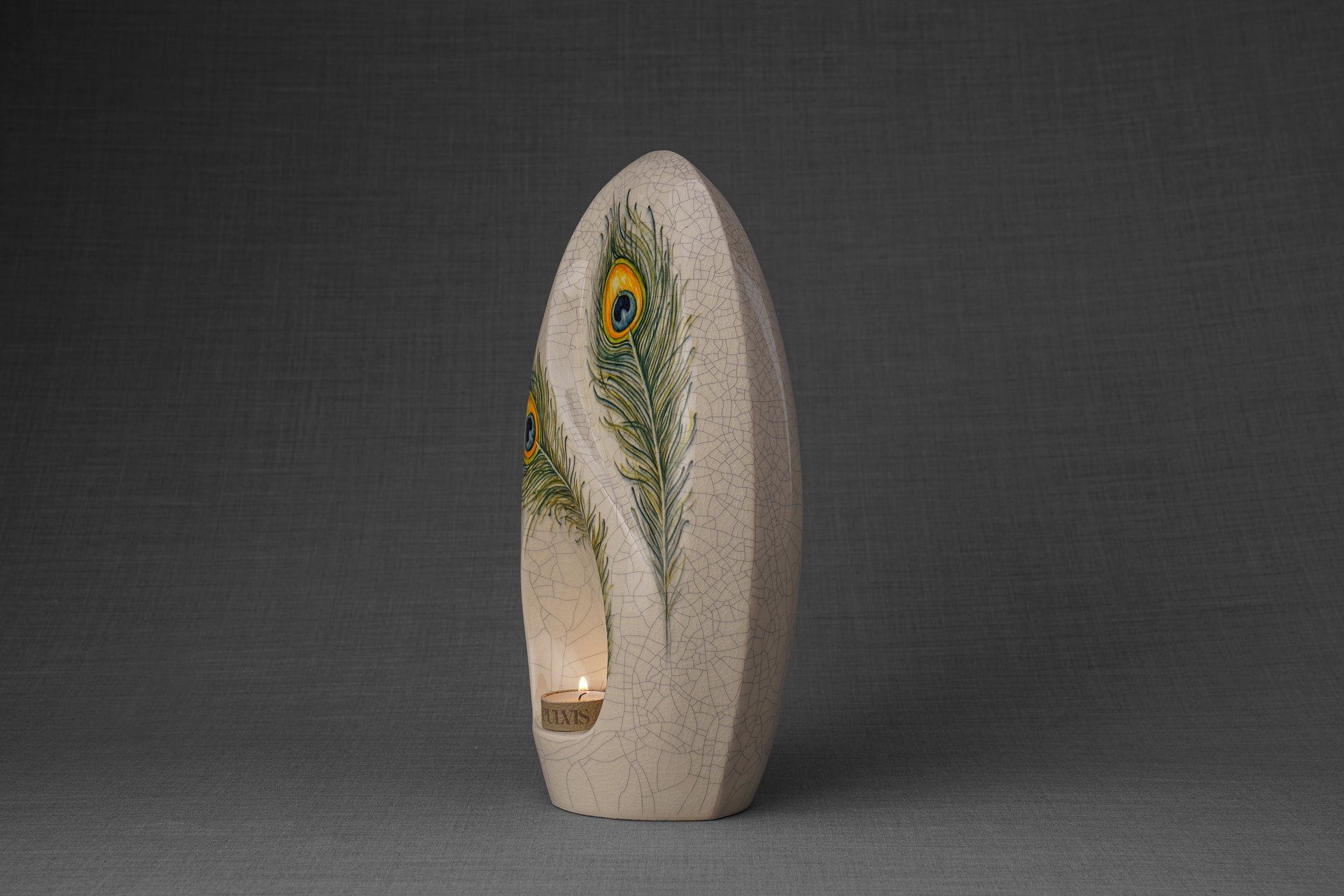 Pulvis Art Urns Exclusive Urn Handmade Decorated Eternity Urn "Feathers" - Large | Ceramic