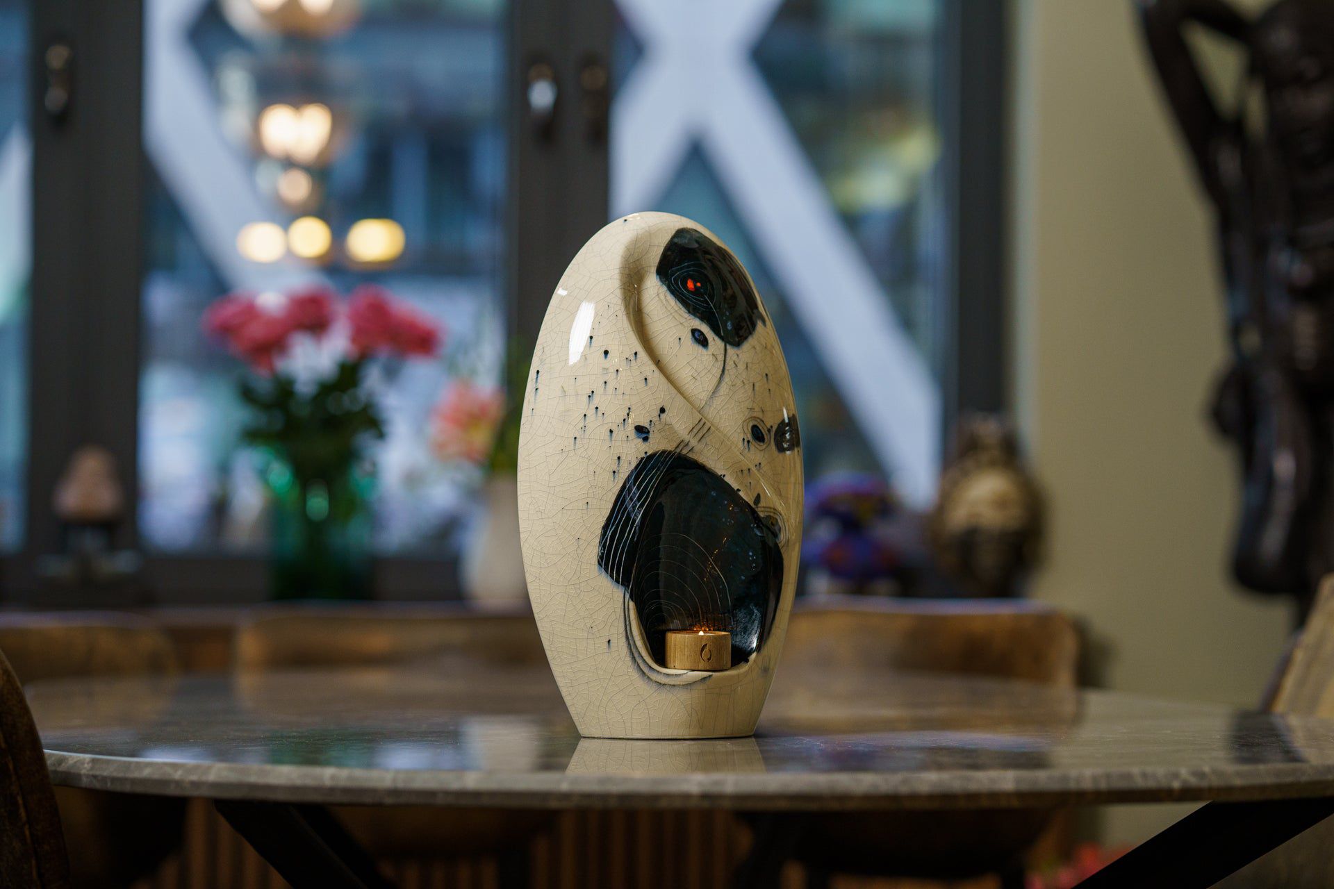 Pulvis Art Urns Exclusive Urn Handmade Decorated Eternity Urn "Galaxy" - Large | Ceramic