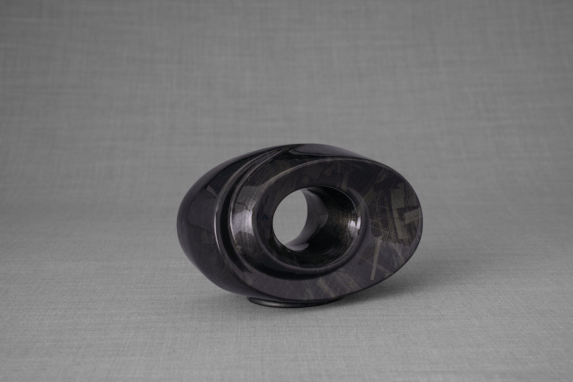 Pulvis Art Urns Exclusive Urn HydroGraphics Urn "The Passage - Carbon" - Keepsake | Ceramic | Hydro Dipping