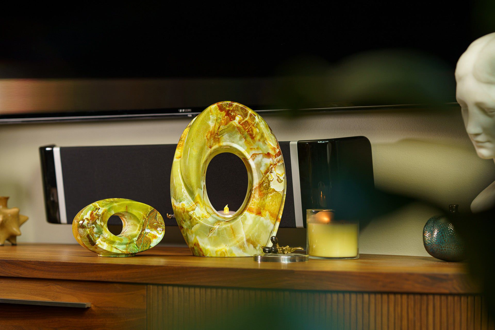 Pulvis Art Urns Exclusive Urn HydroGraphics Urn "The Passage - Onyx" - Large | Ceramic | Hydro Dipping
