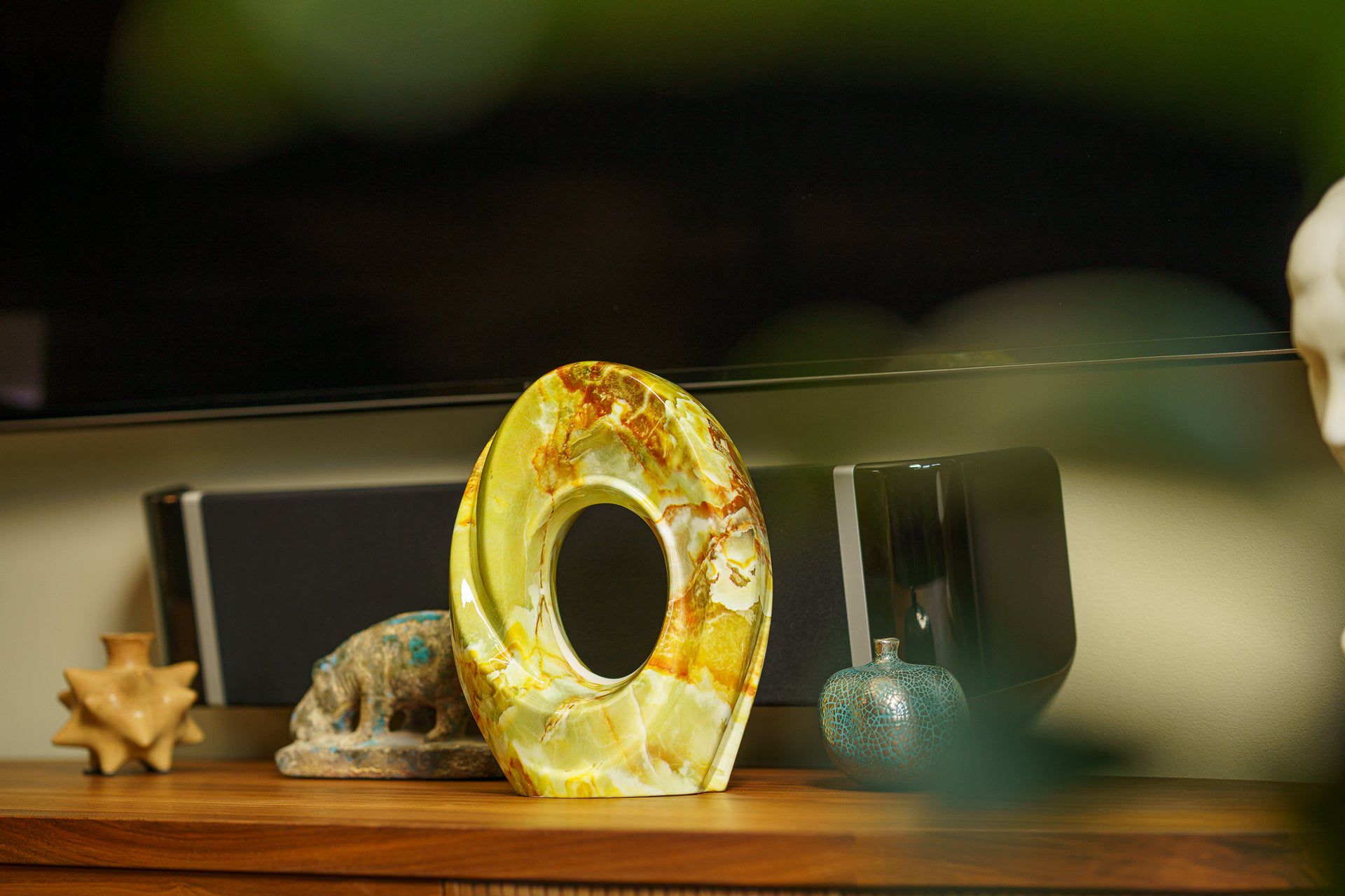 Pulvis Art Urns Exclusive Urn HydroGraphics Urn "The Passage - Onyx" - Large | Ceramic | Hydro Dipping