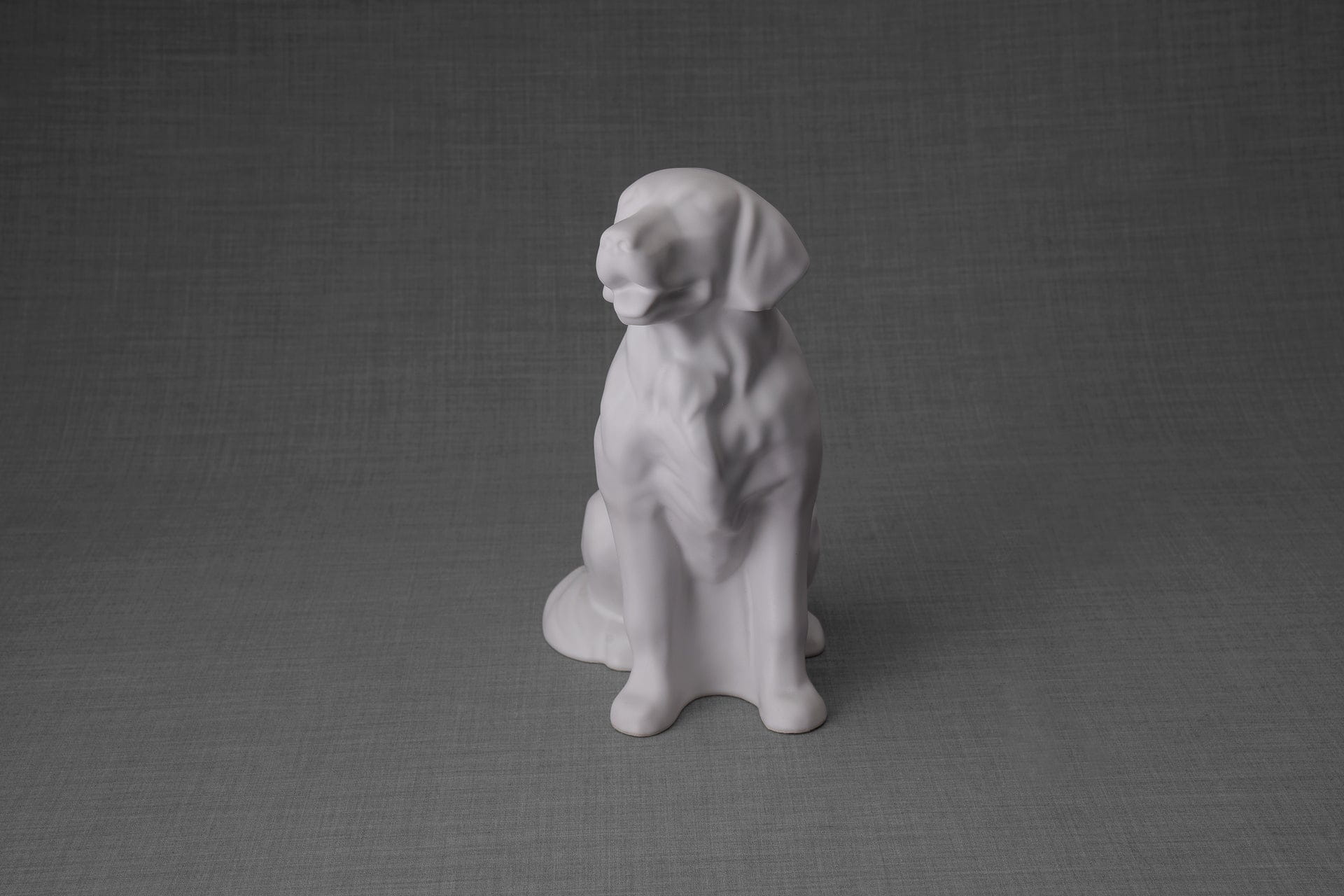 Pulvis Art Urns White Matte / Light "Golden Retriever" Pet Memorial Bundle - 4 pcs. | Handmade