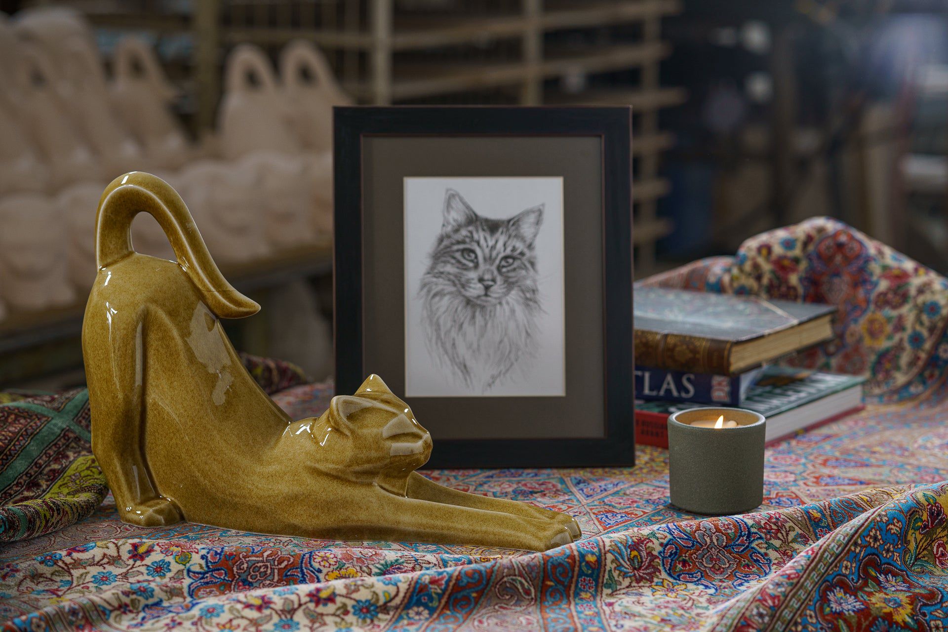 Pulvis Art Urns "Grace" Pet Memorial Bundle - 4 pcs. | Handmade