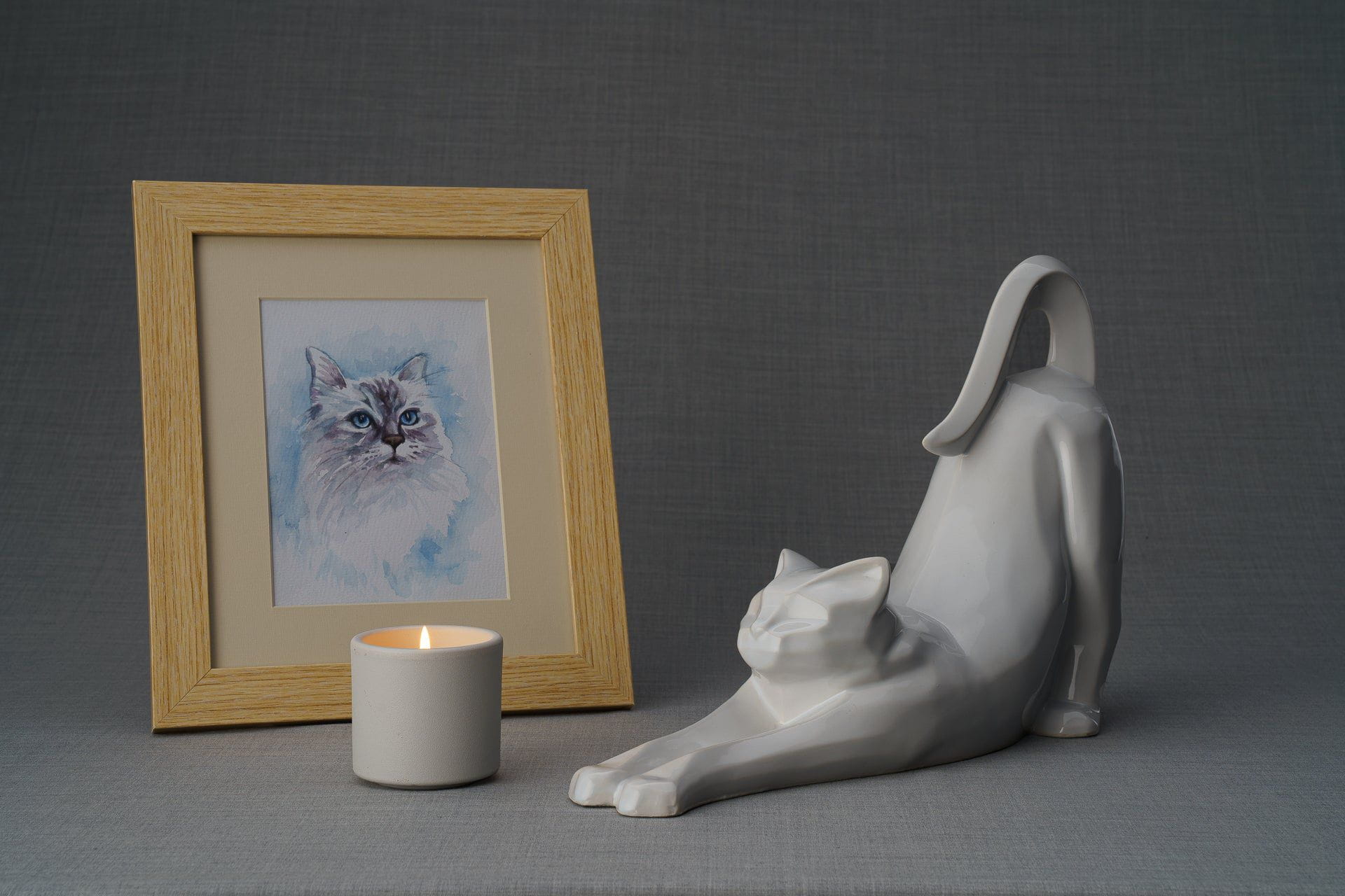 Pulvis Art Urns "Grace" Pet Memorial Bundle - 4 pcs. | Handmade