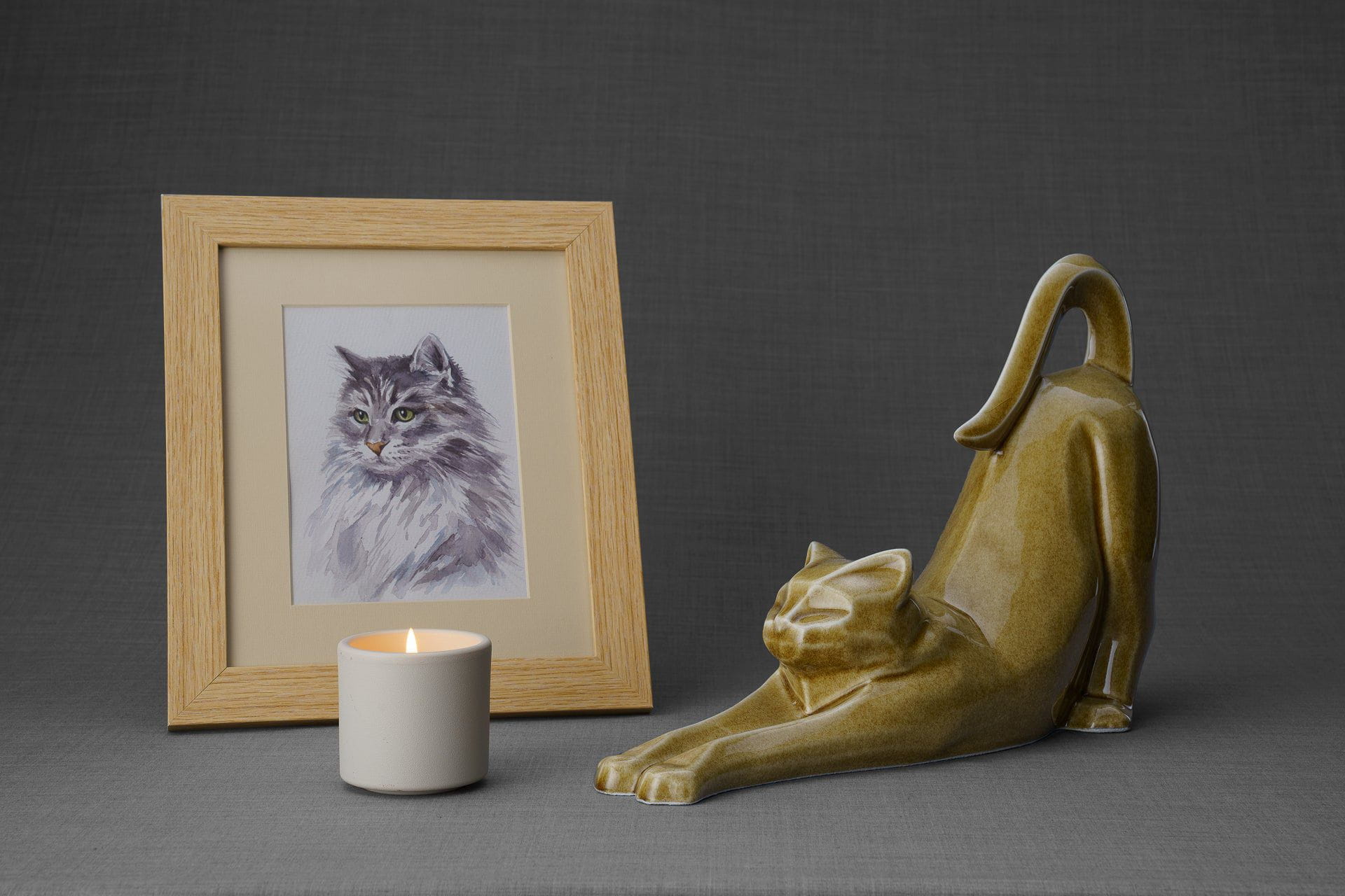 Pulvis Art Urns "Grace" Pet Memorial Bundle - 4 pcs. | Handmade