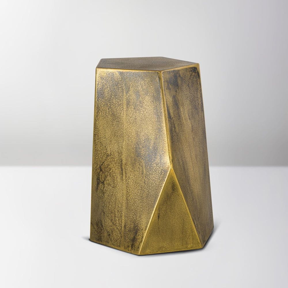Pulvis Art Urns Handmade Urn "Crystal" - Stainless Steel | Brass Patina