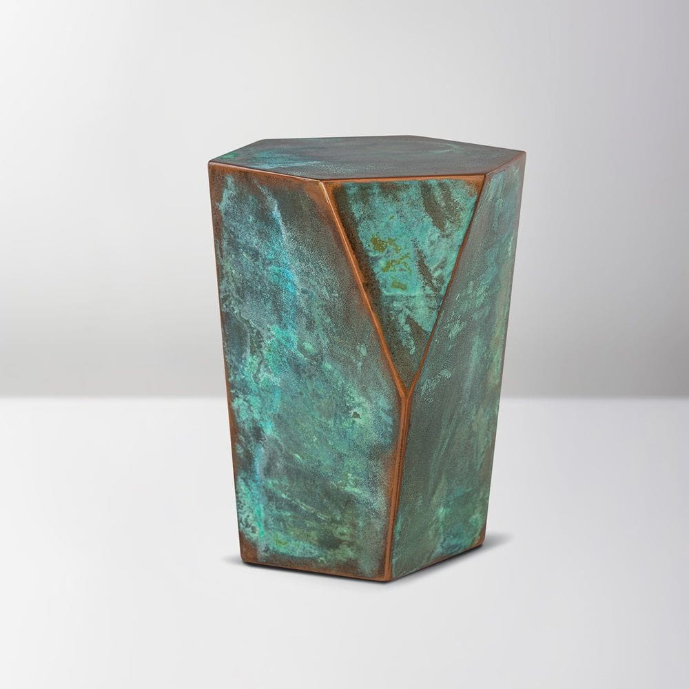 Pulvis Art Urns Handmade Urn "Crystal" - Stainless Steel | Emerald Green