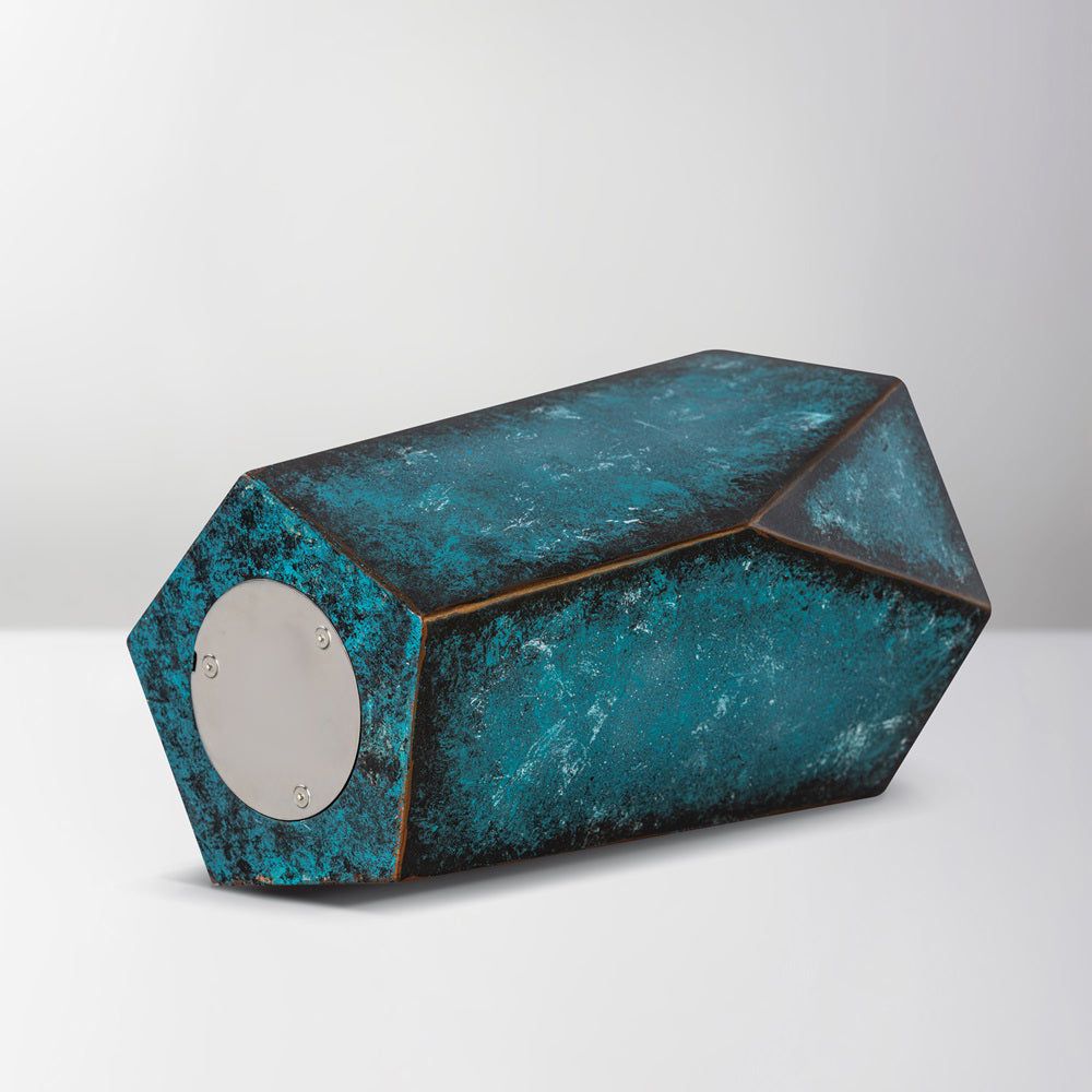 Pulvis Art Urns Handmade Urn "Crystal" - Stainless Steel | Turquoise