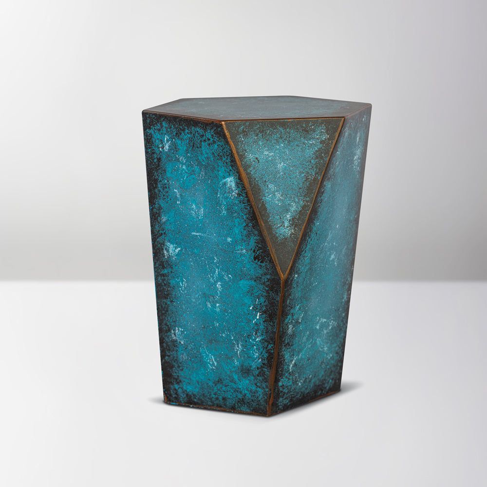 Pulvis Art Urns Handmade Urn "Crystal" - Stainless Steel | Turquoise