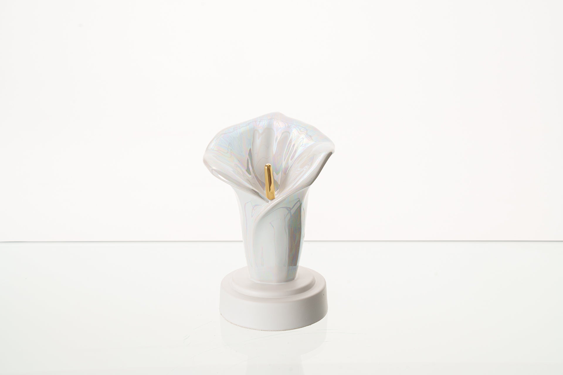 Pulvis Art Urns Keepsake Urn Calla Lily Keepsake Urn - Pearly White | Ceramic