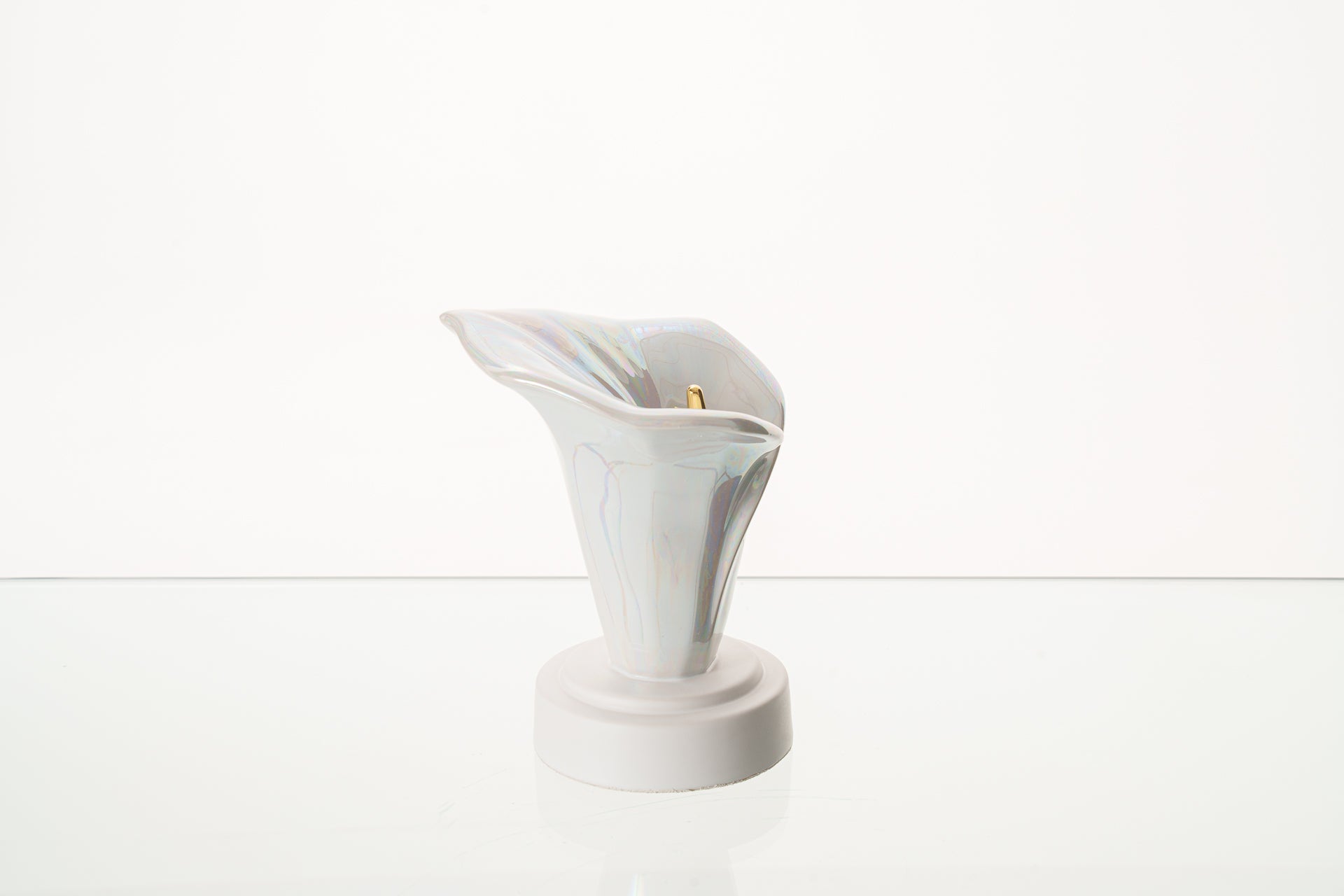 Pulvis Art Urns Keepsake Urn Calla Lily Keepsake Urn - Pearly White | Ceramic