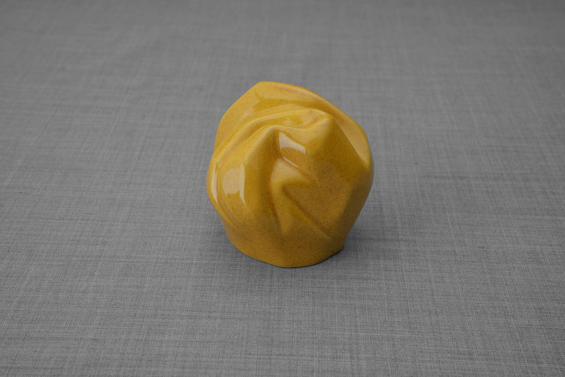 Pulvis Art Urns Keepsake Urn Cremation Keepsake Urn "Precious" - Small |Amber Yellow| Ceramic