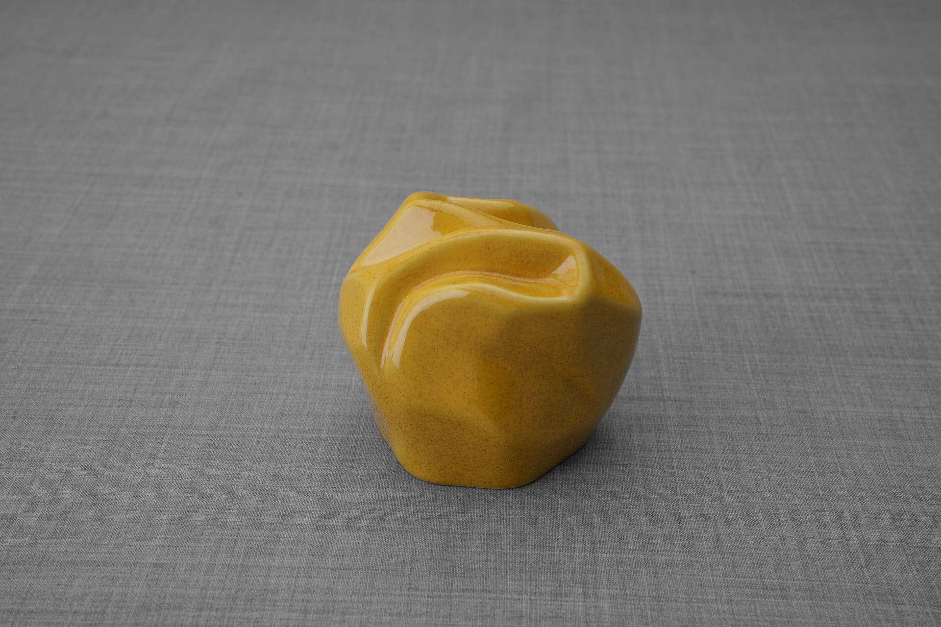 Pulvis Art Urns Keepsake Urn Cremation Keepsake Urn "Precious" - Small |Amber Yellow| Ceramic