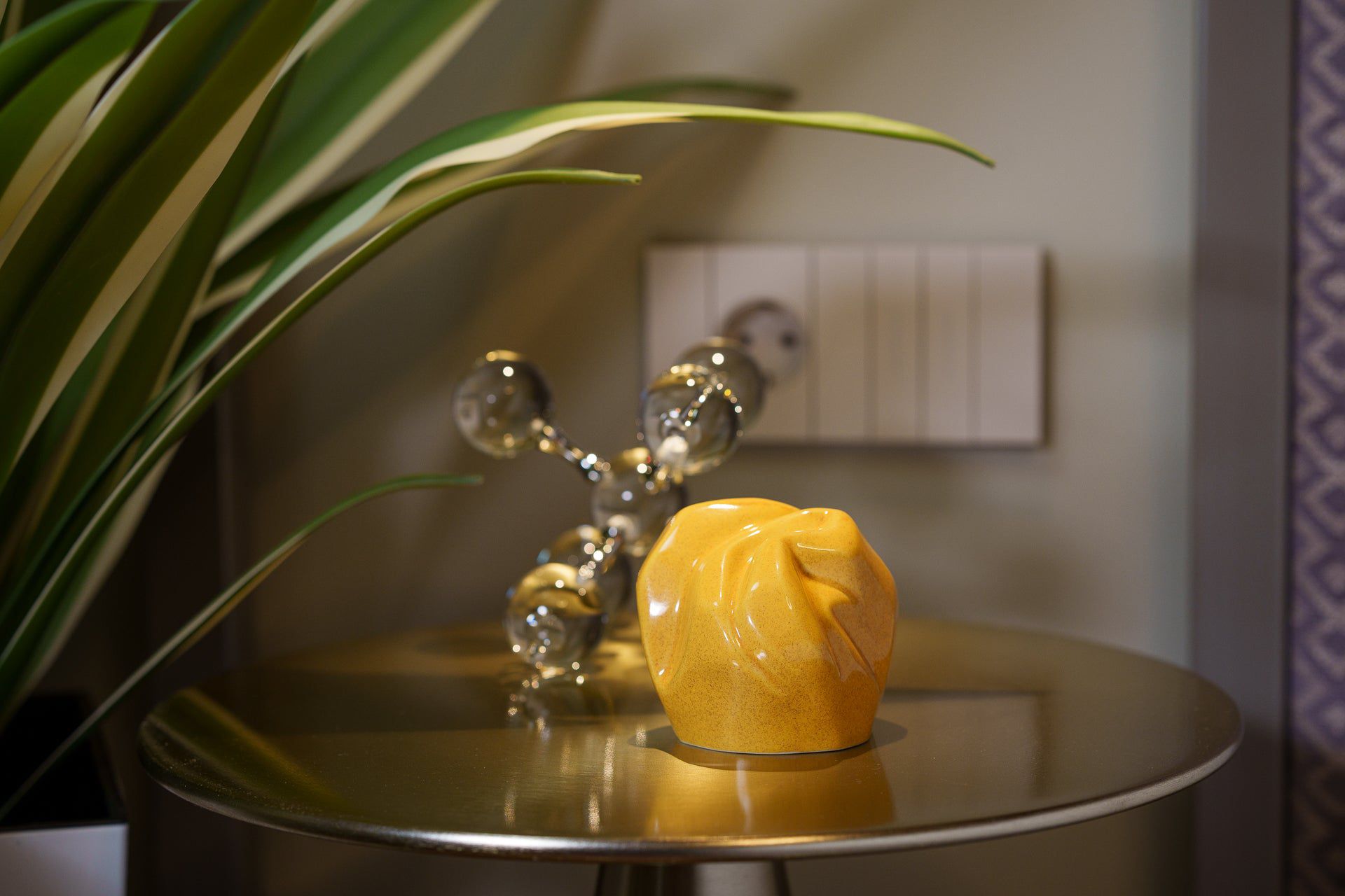 Pulvis Art Urns Keepsake Urn Cremation Keepsake Urn "Precious" - Small |Amber Yellow| Ceramic