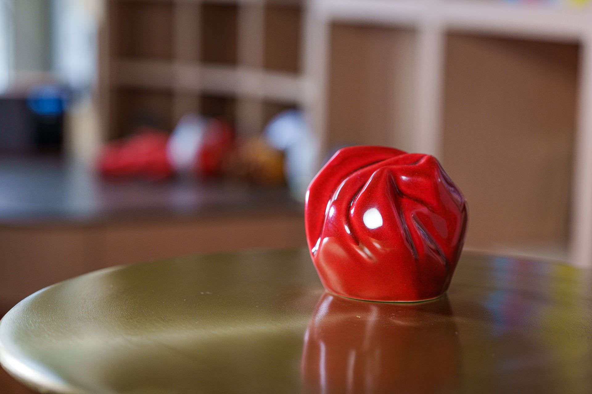 Pulvis Art Urns Keepsake Urn Cremation Keepsake Urn "Precious" - Small | Red | Ceramic