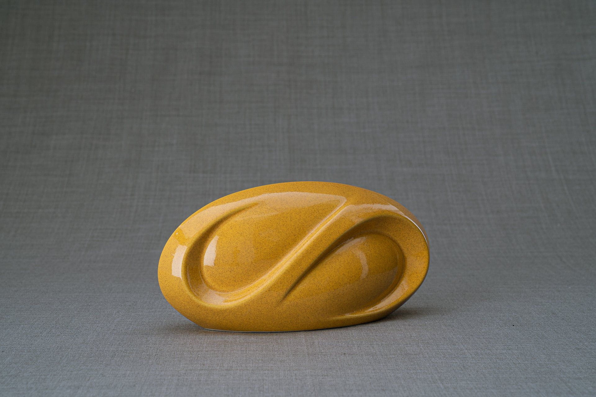Pulvis Art Urns Keepsake Urn Eternity Handmade Cremation Keepsake Urn - Small | Amber Yellow | Ceramic