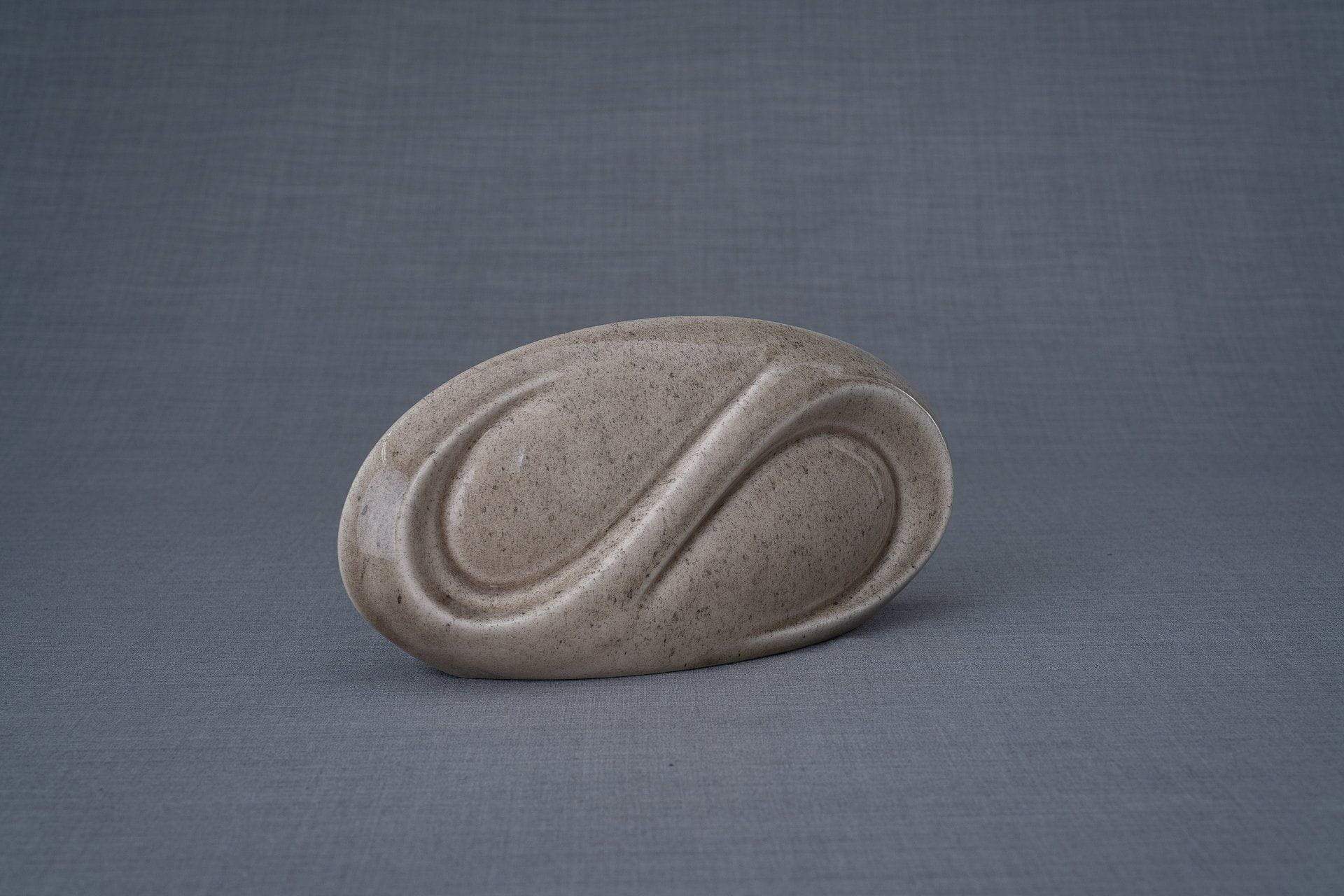 Eternity Cremation Keepsake for Ashes – Beige Grey | Small | Ceramic
