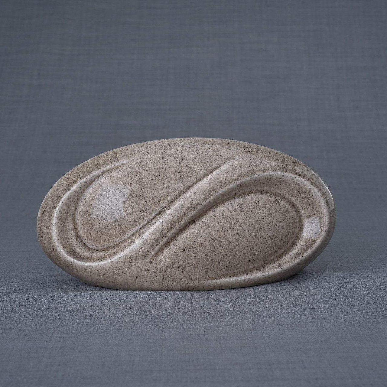 Eternity Cremation Keepsake for Ashes – Beige Grey | Small | Ceramic