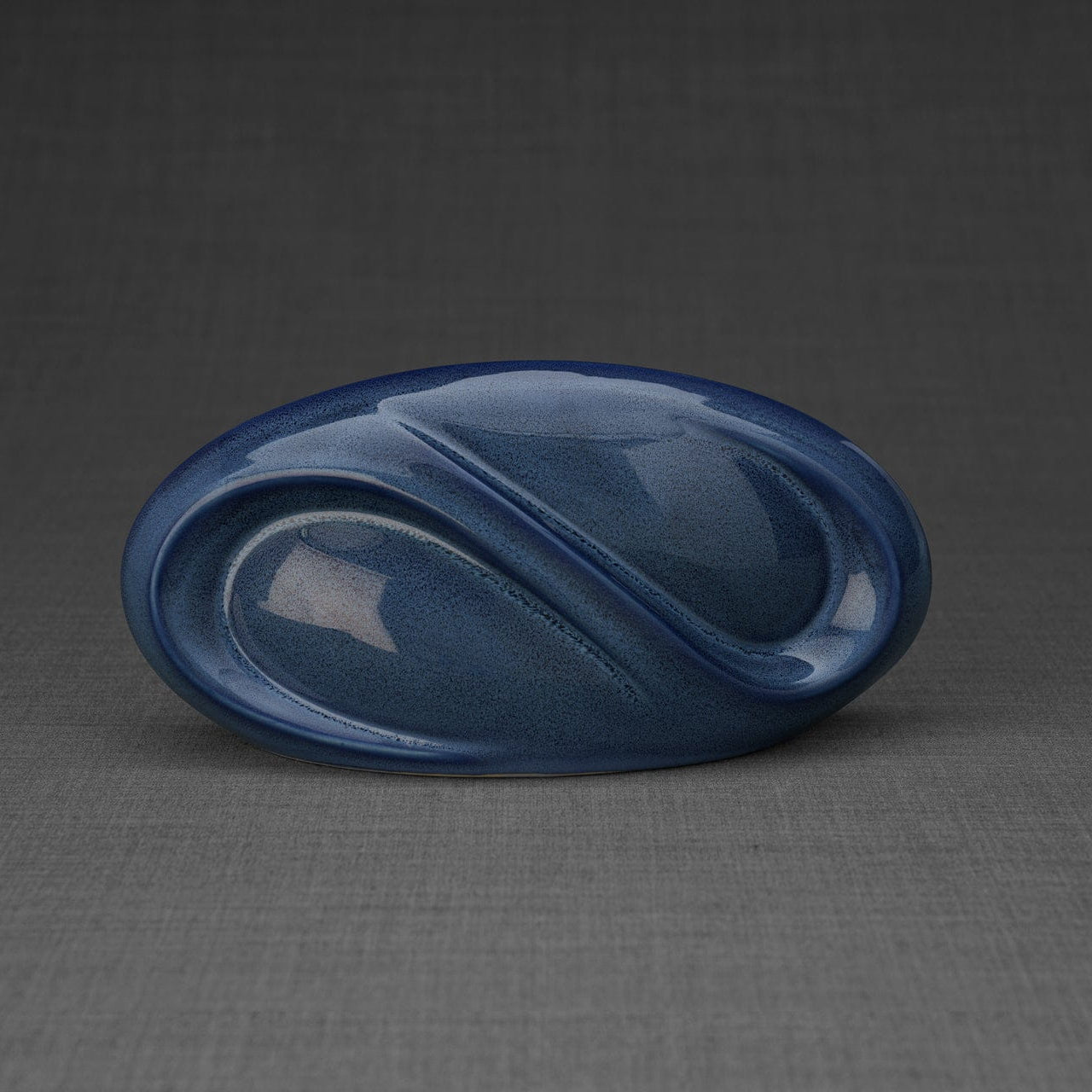 Pulvis Art Urns Keepsake Urn Eternity Handmade Cremation Keepsake Urn - Small | Blue Melange | Ceramic