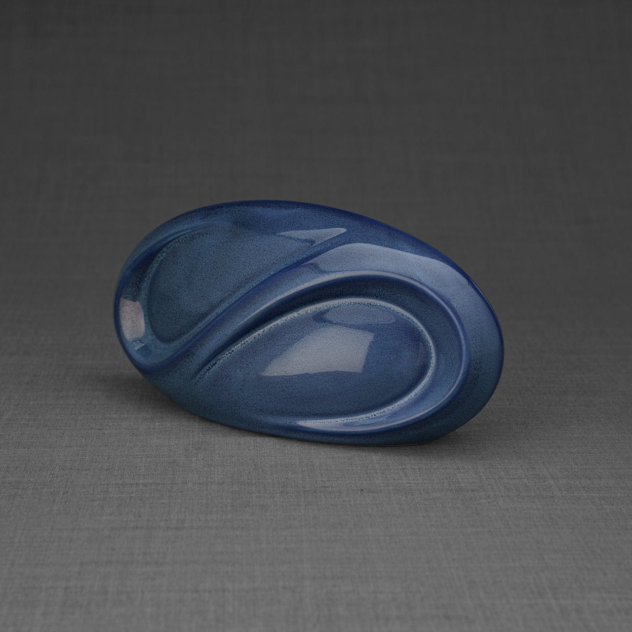 Pulvis Art Urns Keepsake Urn Eternity Handmade Cremation Keepsake Urn - Small | Blue Melange | Ceramic