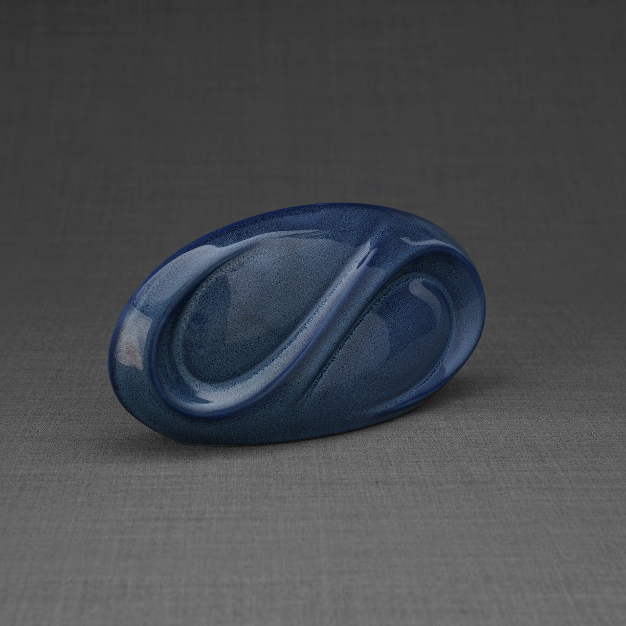 Pulvis Art Urns Keepsake Urn Eternity Handmade Cremation Keepsake Urn - Small | Blue Melange | Ceramic