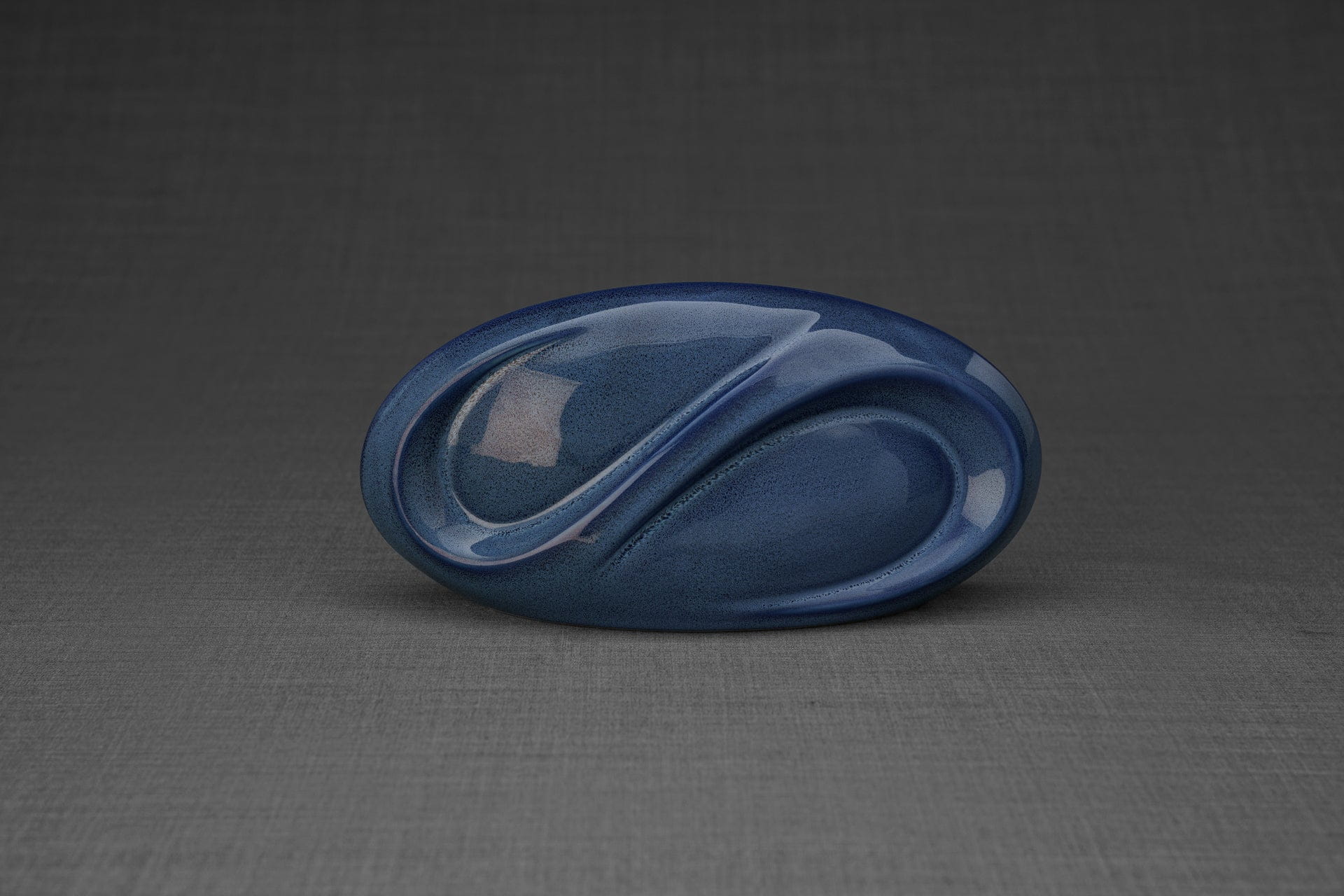 Pulvis Art Urns Keepsake Urn Eternity Handmade Cremation Keepsake Urn - Small | Blue Melange | Ceramic