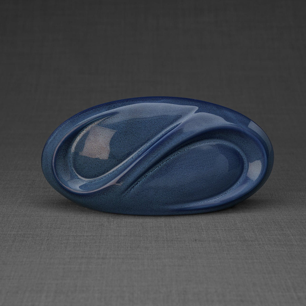 Pulvis Art Urns Keepsake Urn Eternity Handmade Cremation Keepsake Urn - Small | Blue Melange | Ceramic