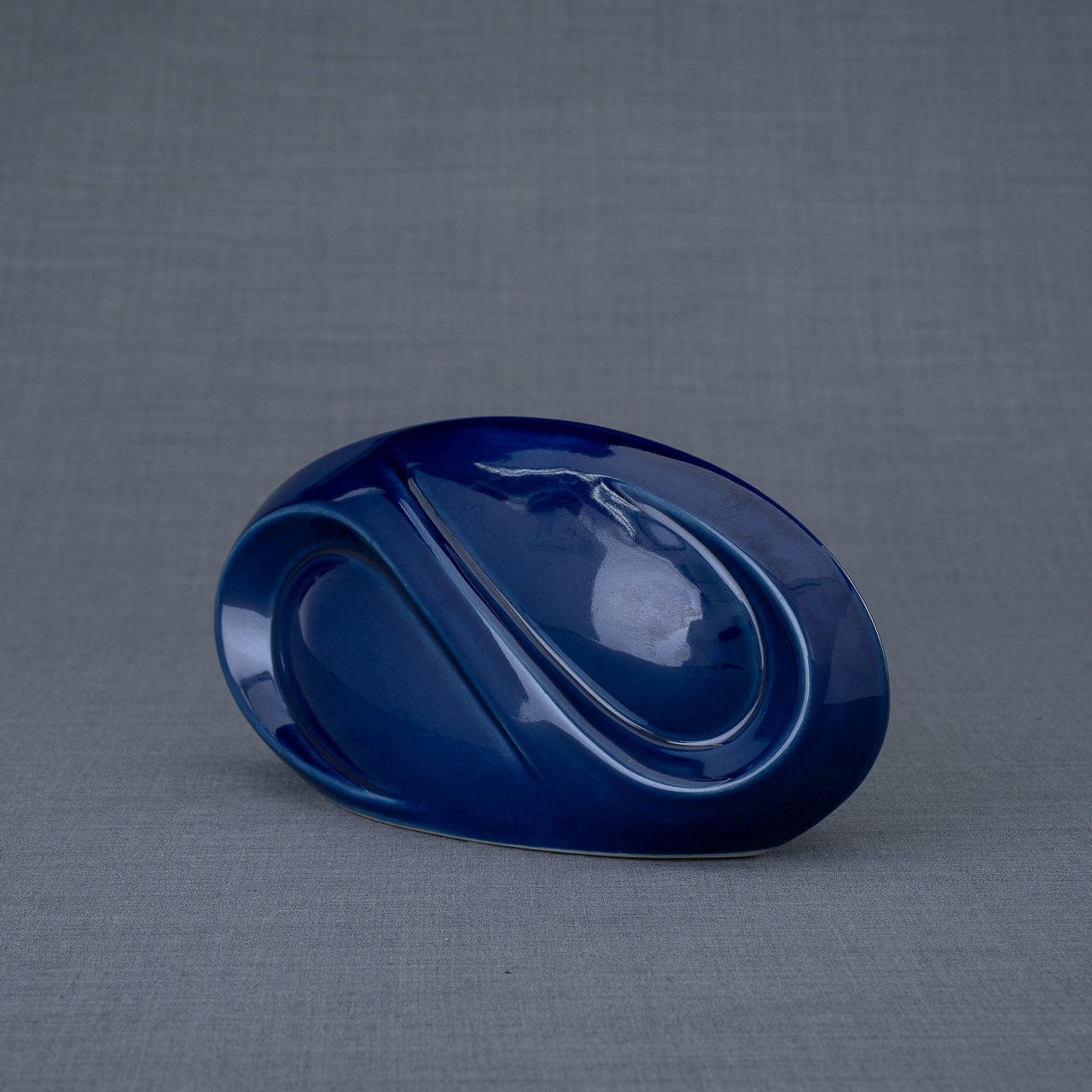 Pulvis Art Urns Keepsake Urn Eternity Handmade Cremation Keepsake Urn - Small | Cobalt Metallic | Ceramic