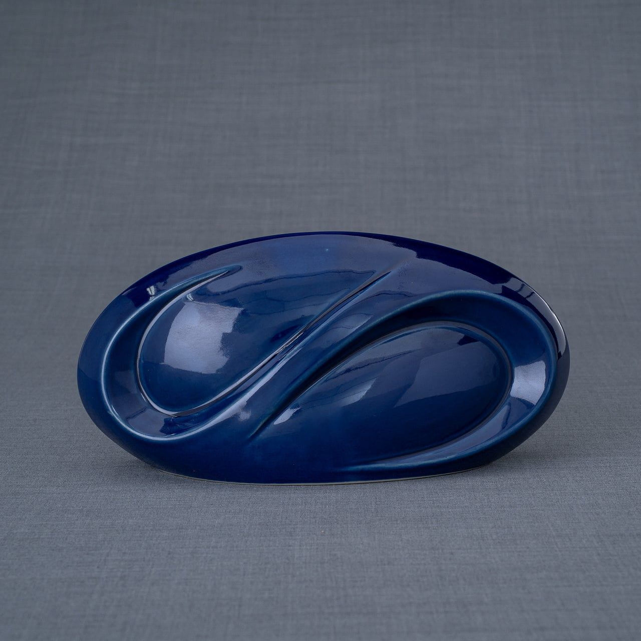 Pulvis Art Urns Keepsake Urn Eternity Handmade Cremation Keepsake Urn - Small | Cobalt Metallic | Ceramic