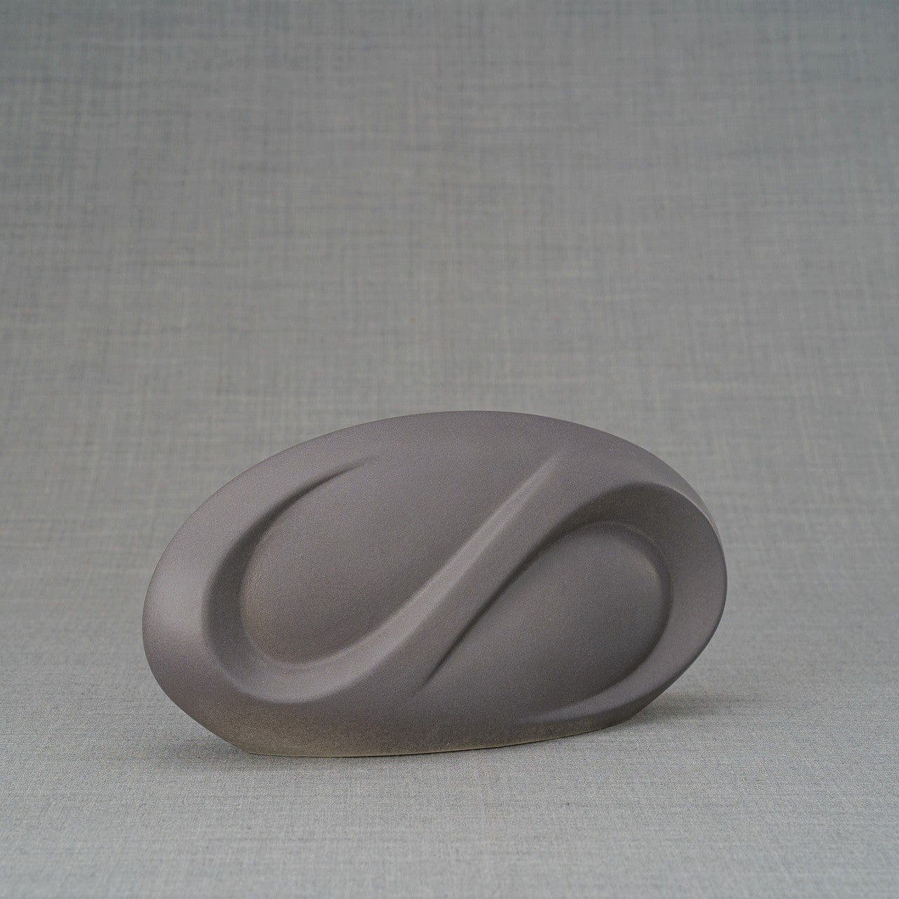 Pulvis Art Urns Keepsake Urn Eternity Handmade Cremation Keepsake Urn - Small | Gray Matte | Ceramic