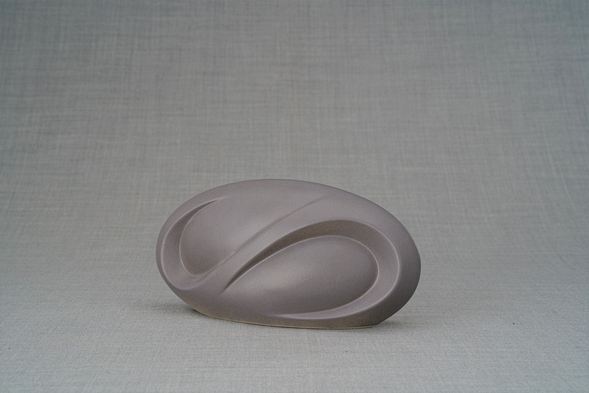 Pulvis Art Urns Keepsake Urn Eternity Handmade Cremation Keepsake Urn - Small | Gray Matte | Ceramic