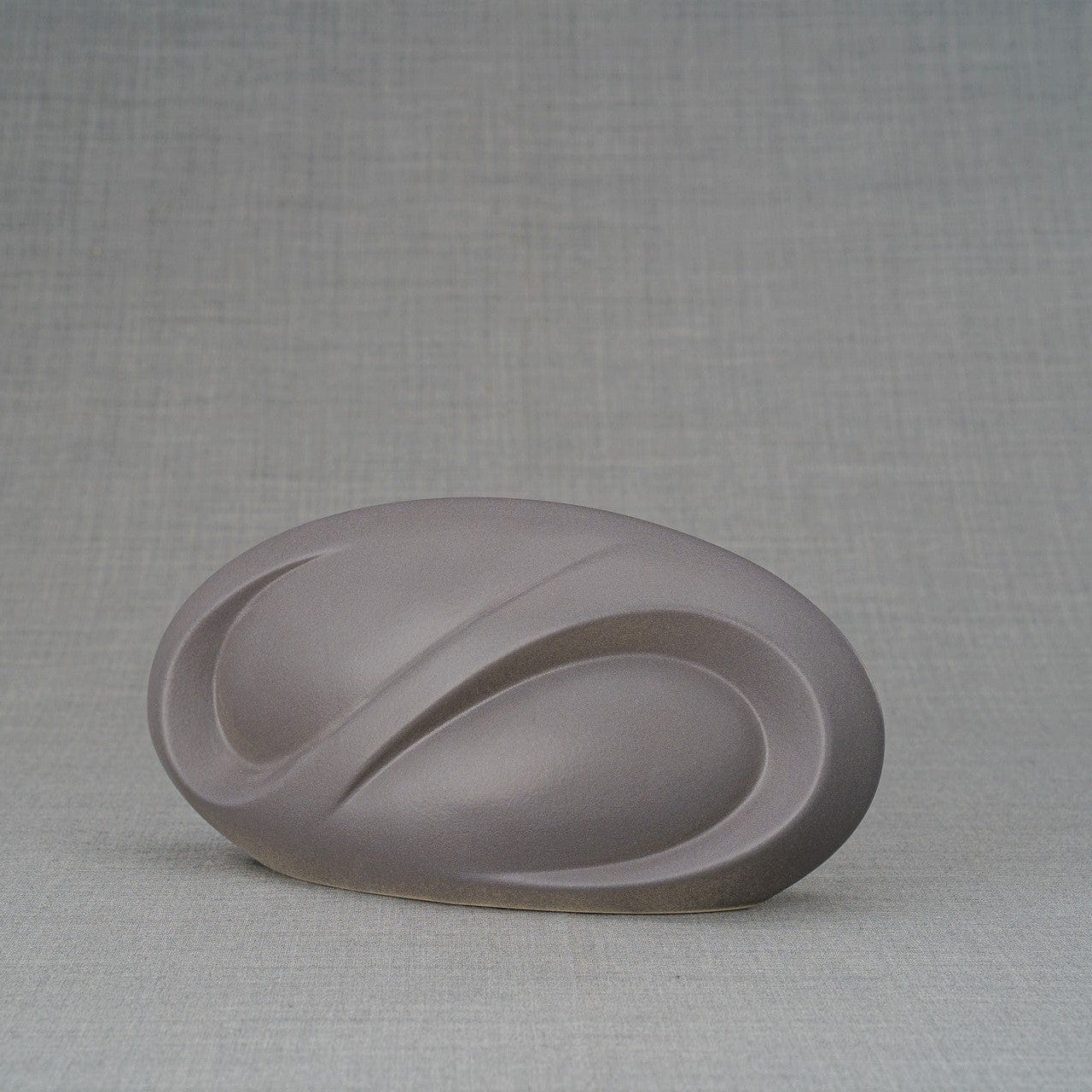 Pulvis Art Urns Keepsake Urn Eternity Handmade Cremation Keepsake Urn - Small | Gray Matte | Ceramic