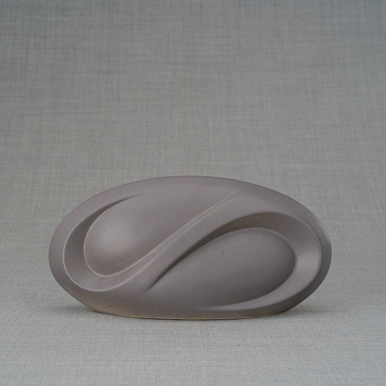 Pulvis Art Urns Keepsake Urn Eternity Handmade Cremation Keepsake Urn - Small | Gray Matte | Ceramic