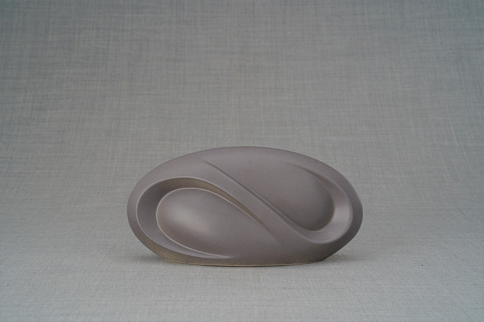 Pulvis Art Urns Keepsake Urn Eternity Handmade Cremation Keepsake Urn - Small | Gray Matte | Ceramic