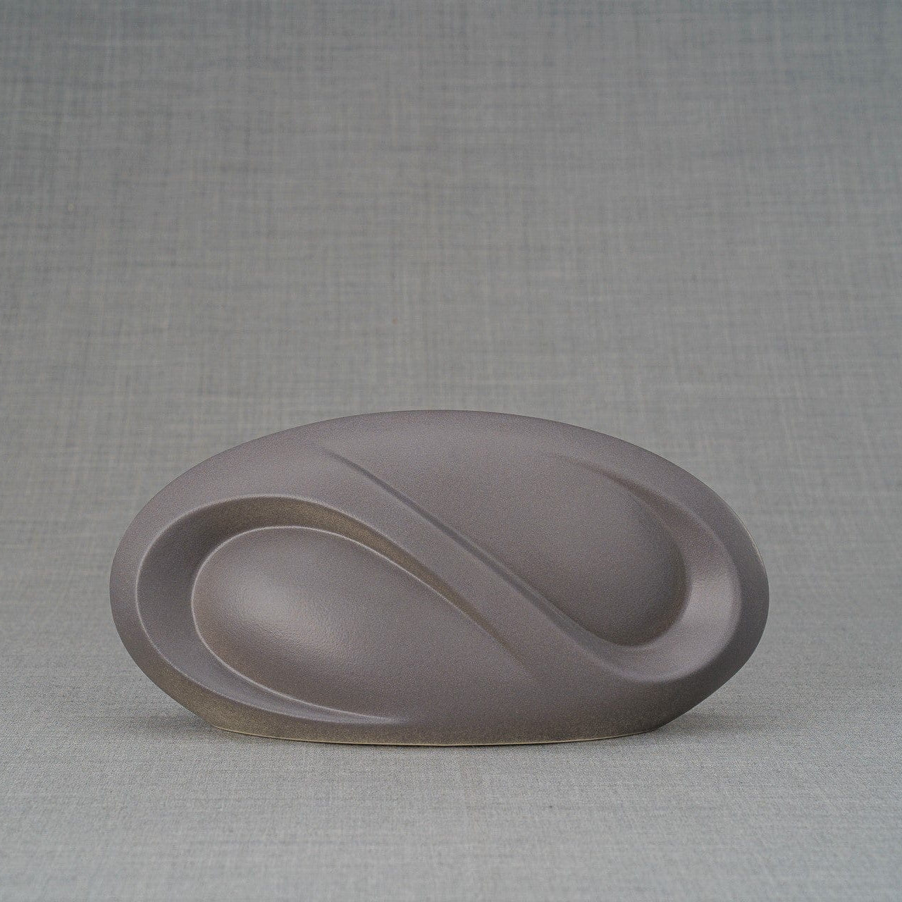 Pulvis Art Urns Keepsake Urn Eternity Handmade Cremation Keepsake Urn - Small | Gray Matte | Ceramic
