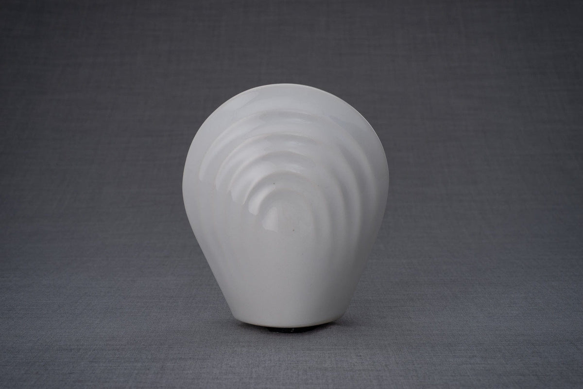 Pulvis Art Urns Keepsake Urn Handmade Cremation Keepsake Urn "Guardian" - Small | Beige Grey Melange | Ceramic