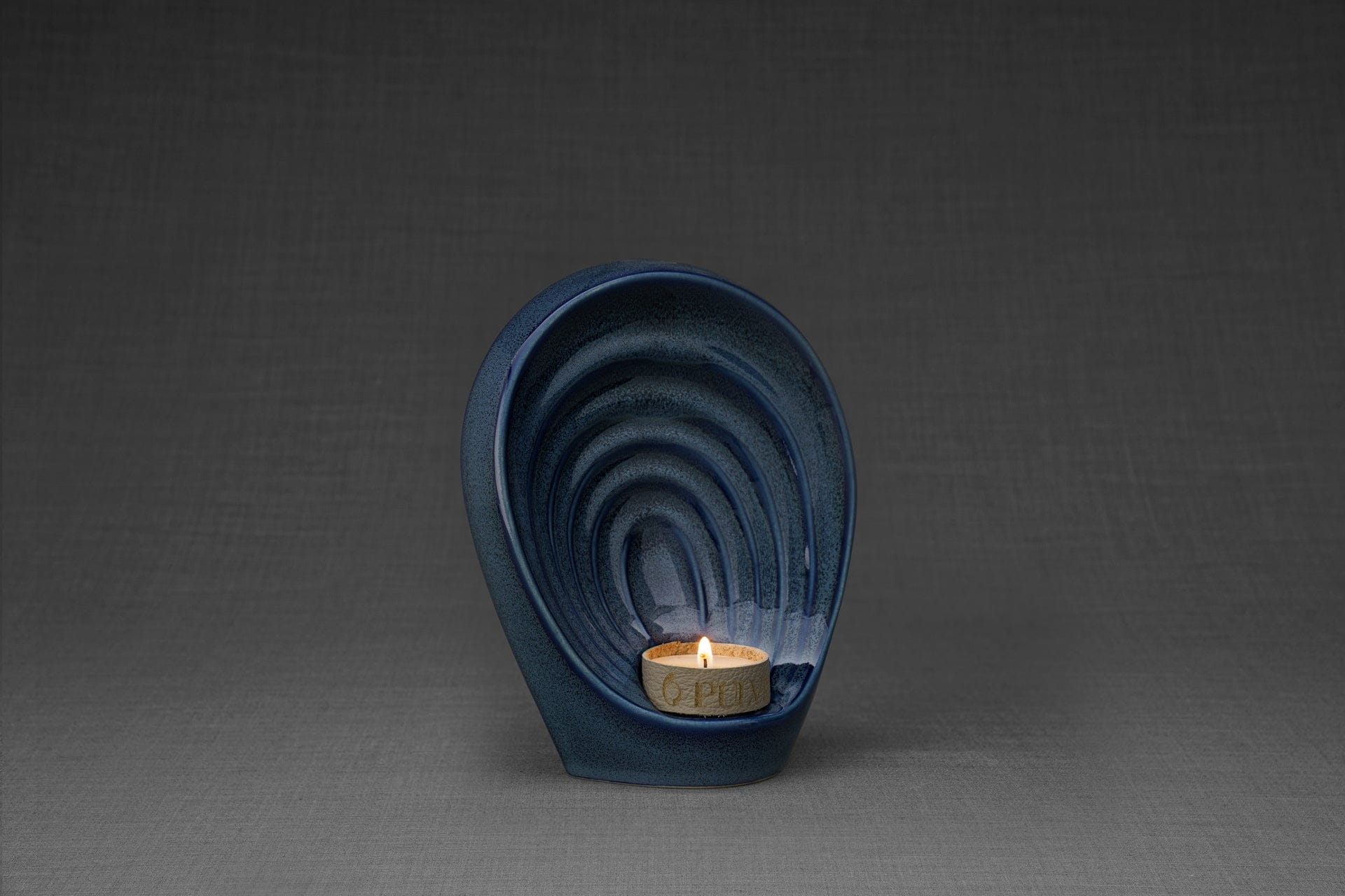 Pulvis Art Urns Keepsake Urn Handmade Cremation Keepsake Urn "Guardian" - Small | Blue Melange | Ceramic