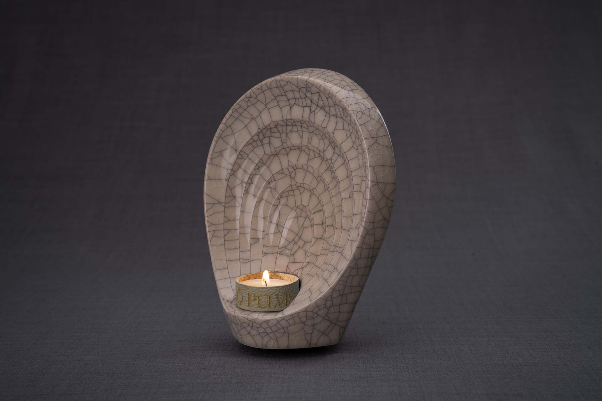 Pulvis Art Urns Keepsake Urn Handmade Cremation Keepsake Urn "Guardian" - Small | Craquelure | Ceramic