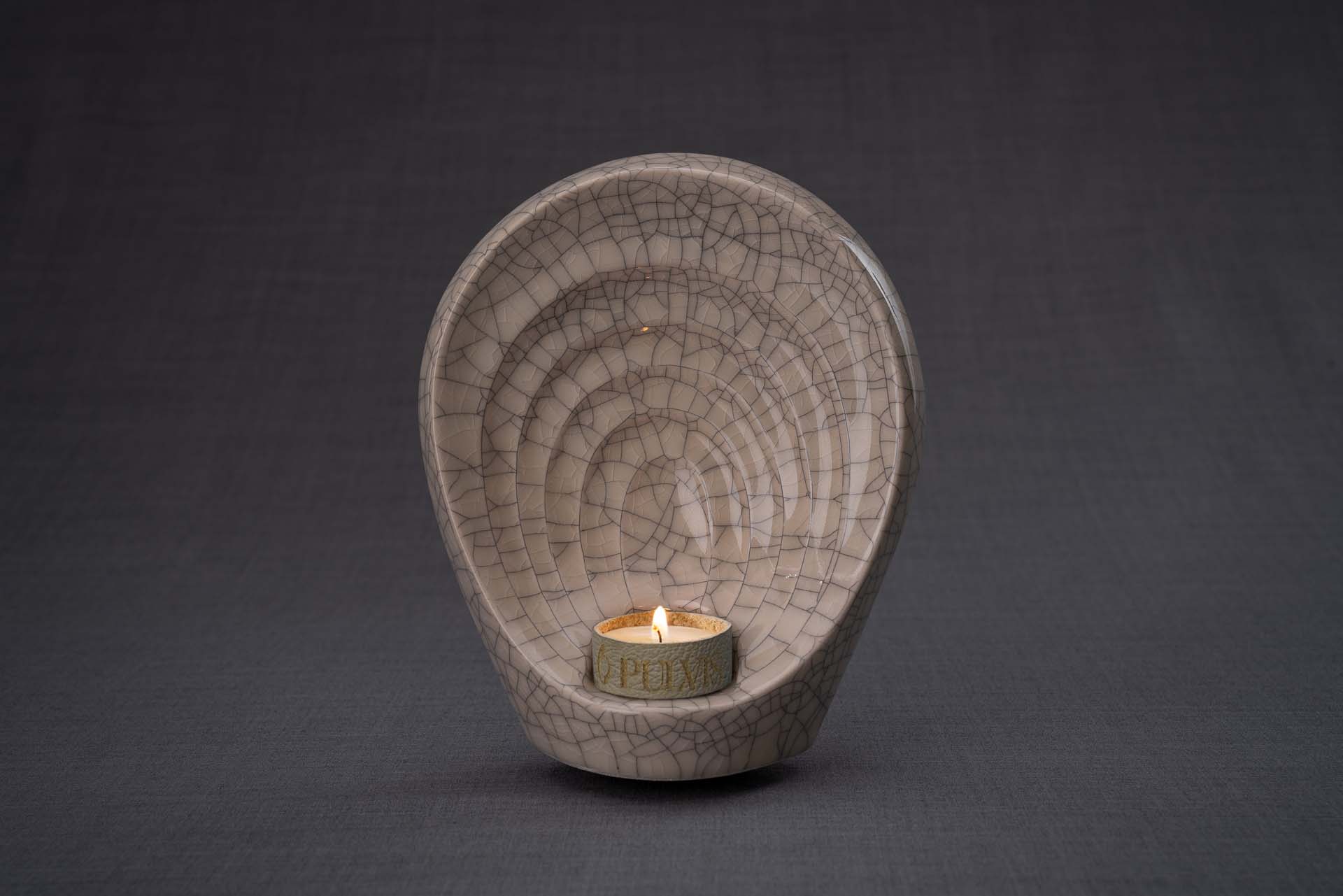 Pulvis Art Urns Keepsake Urn Handmade Cremation Keepsake Urn "Guardian" - Small | Craquelure | Ceramic