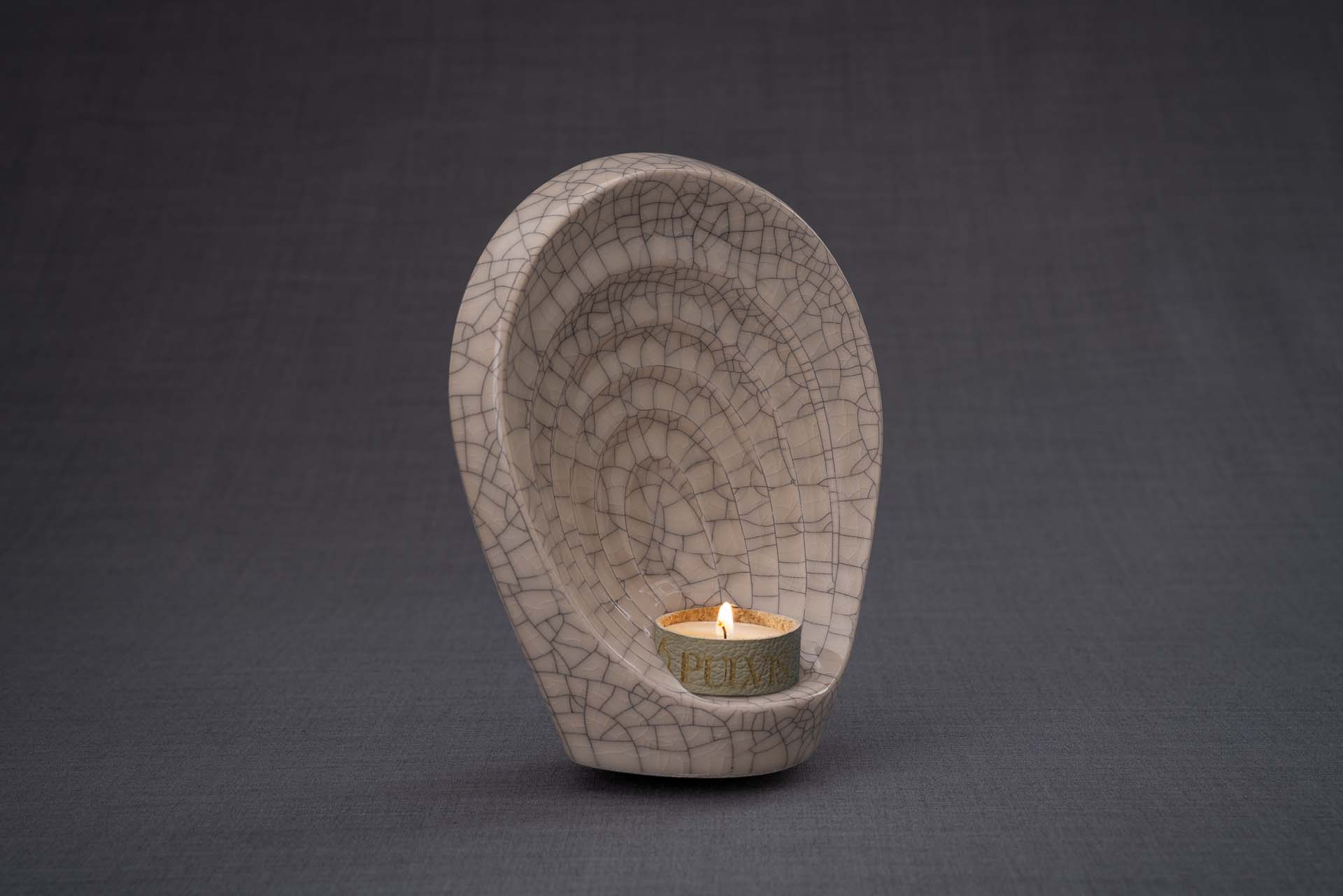 Pulvis Art Urns Keepsake Urn Handmade Cremation Keepsake Urn "Guardian" - Small | Craquelure | Ceramic