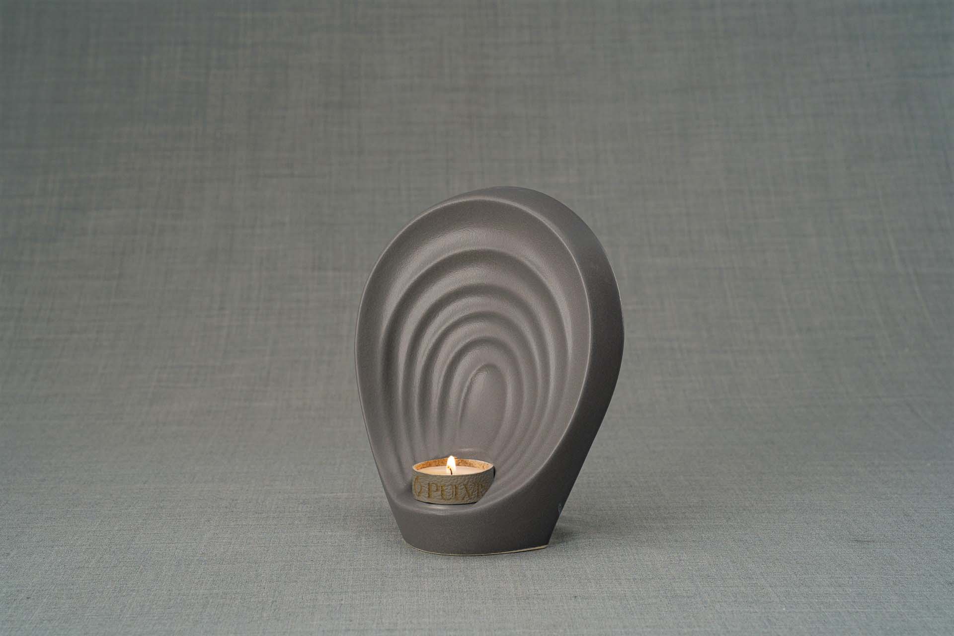 Pulvis Art Urns Keepsake Urn Handmade Cremation Keepsake Urn "Guardian" - Small | Gray Matte | Ceramic