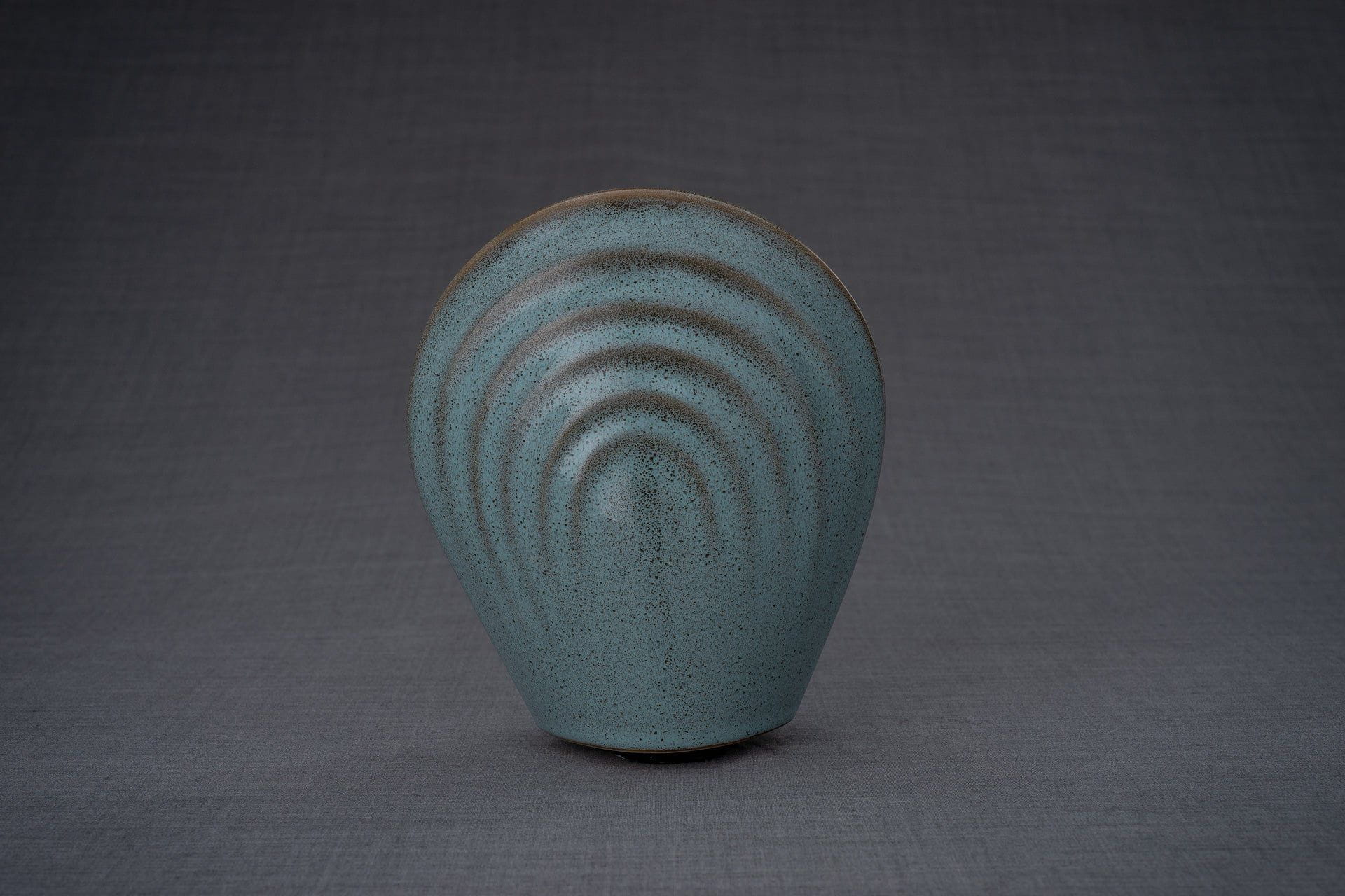 Pulvis Art Urns Keepsake Urn Handmade Cremation Keepsake Urn "Guardian" - Small | Oily Green Melange | Ceramic