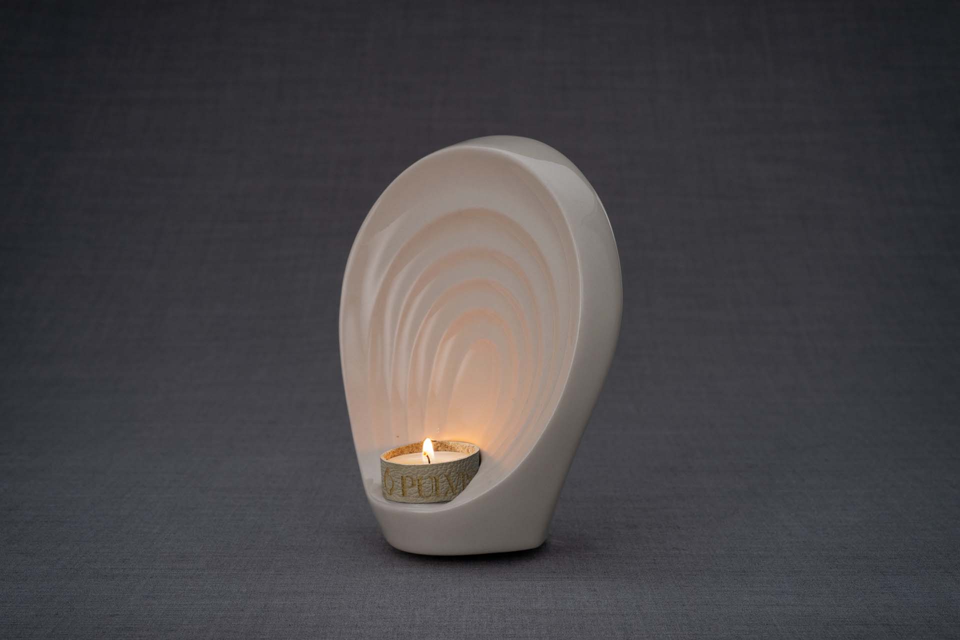 Pulvis Art Urns Keepsake Urn Handmade Cremation Keepsake Urn "Guardian" - Small | Transparent | Ceramic
