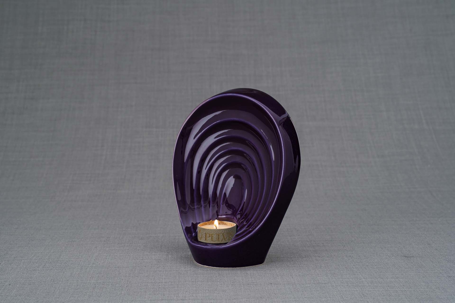 Pulvis Art Urns Keepsake Urn Handmade Cremation Keepsake Urn "Guardian" - Small | Violet | Ceramic