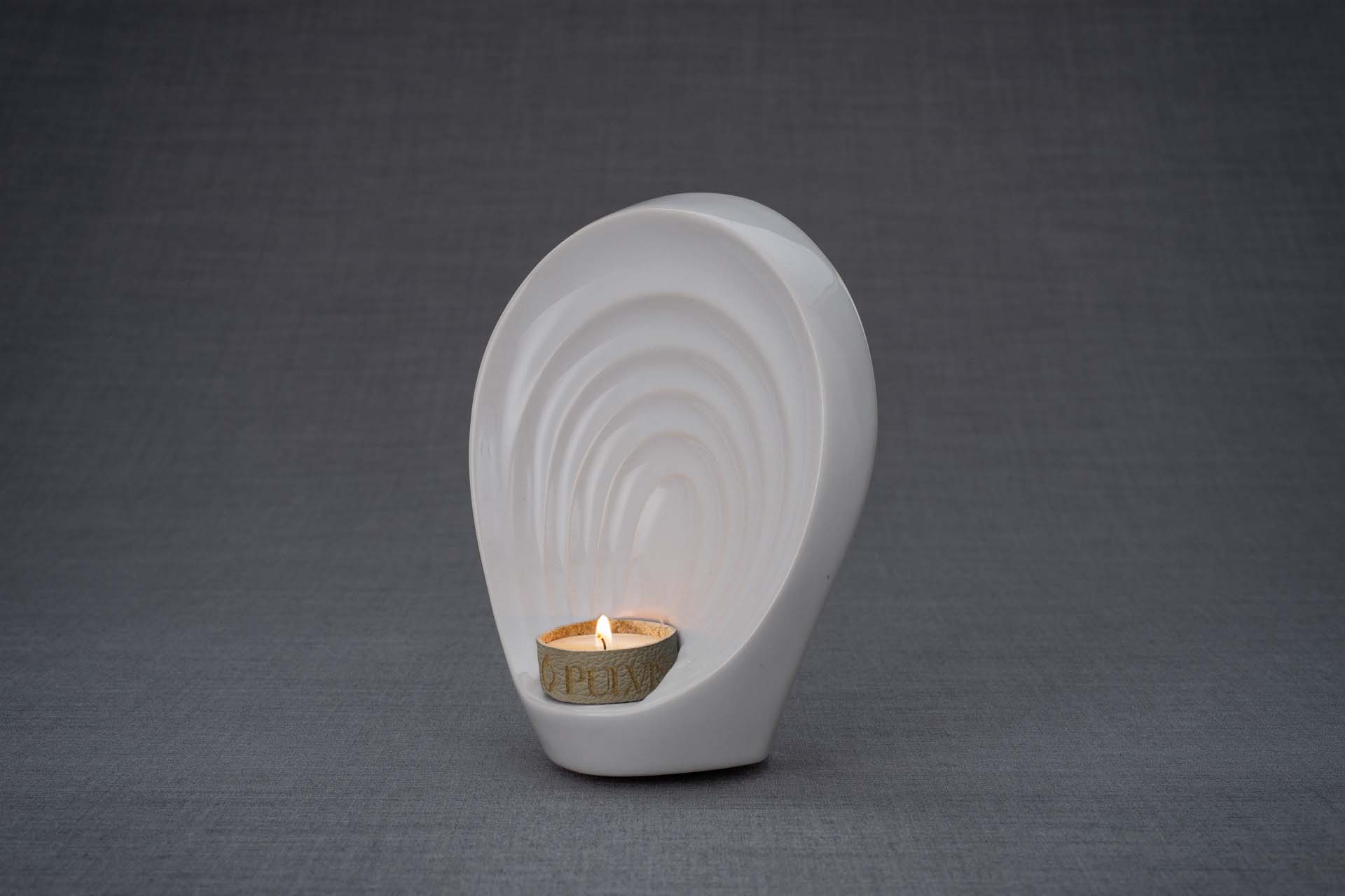 Pulvis Art Urns Keepsake Urn Handmade Cremation Keepsake Urn "Guardian" - Small | White | Ceramic