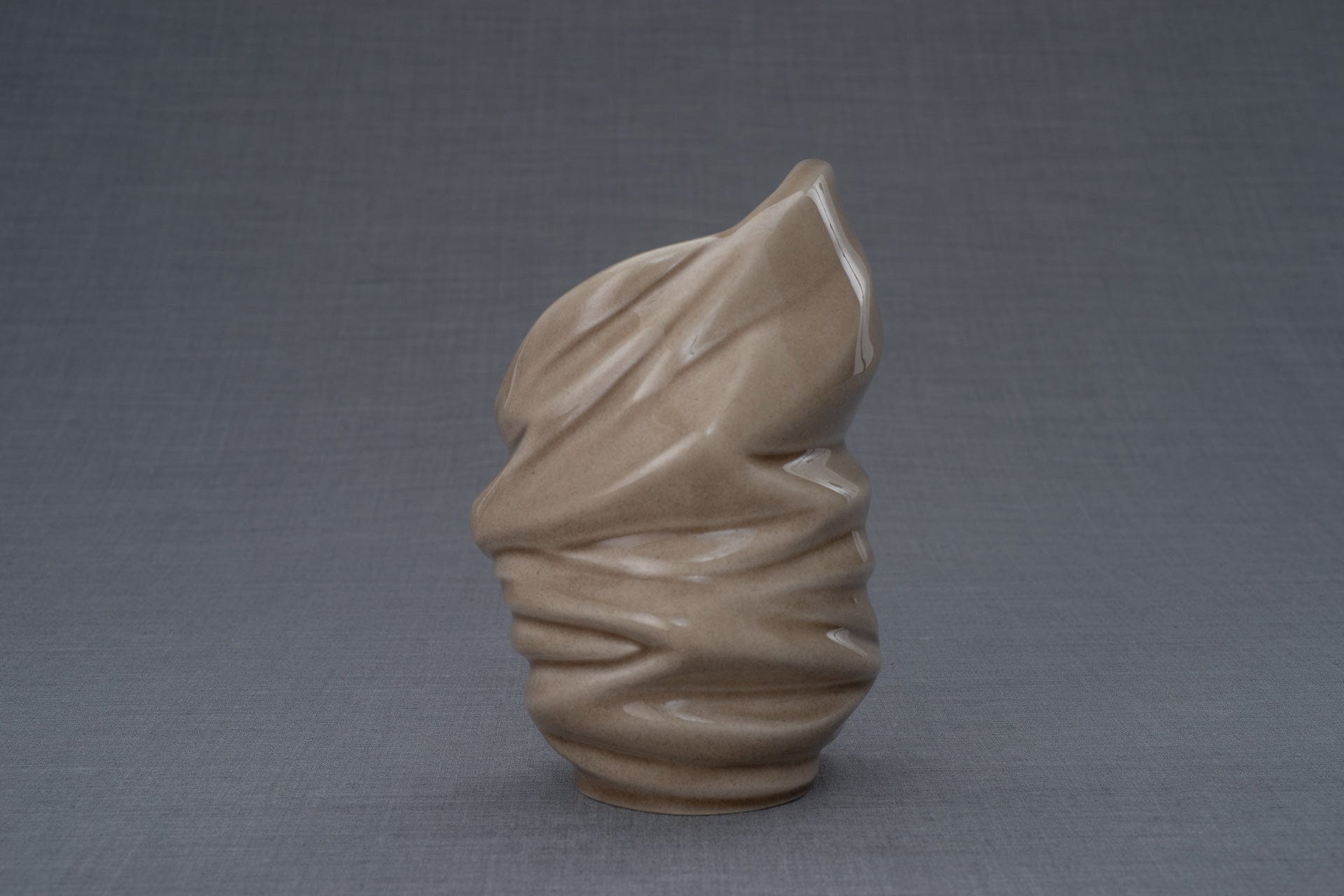 Pulvis Art Urns Keepsake Urn Handmade Cremation Keepsake Urn "Light" - Small | Beige Grey | Ceramic
