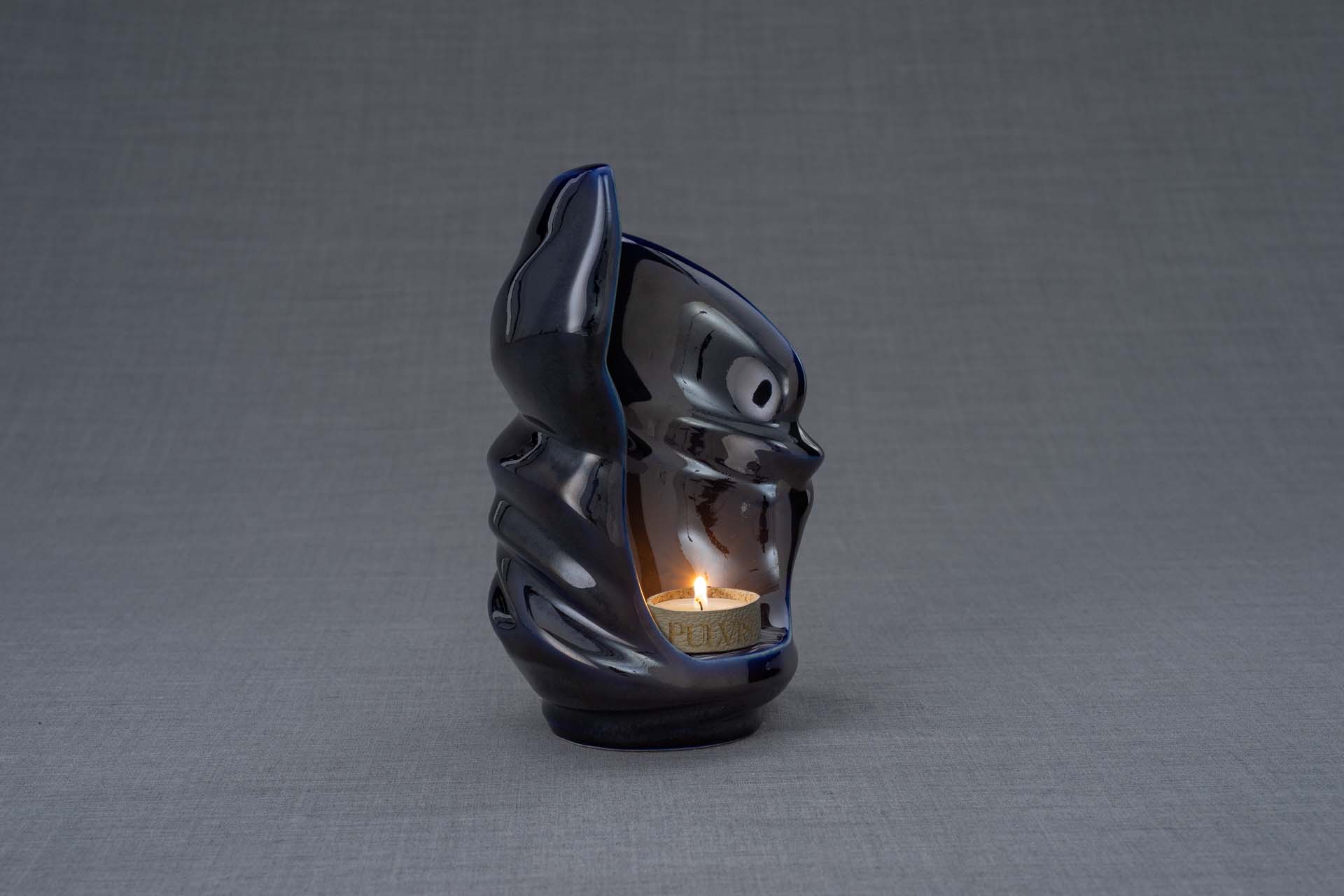 Pulvis Art Urns Keepsake Urn Handmade Cremation Keepsake Urn "Light" - Small | Cobalt Metallic | Ceramic