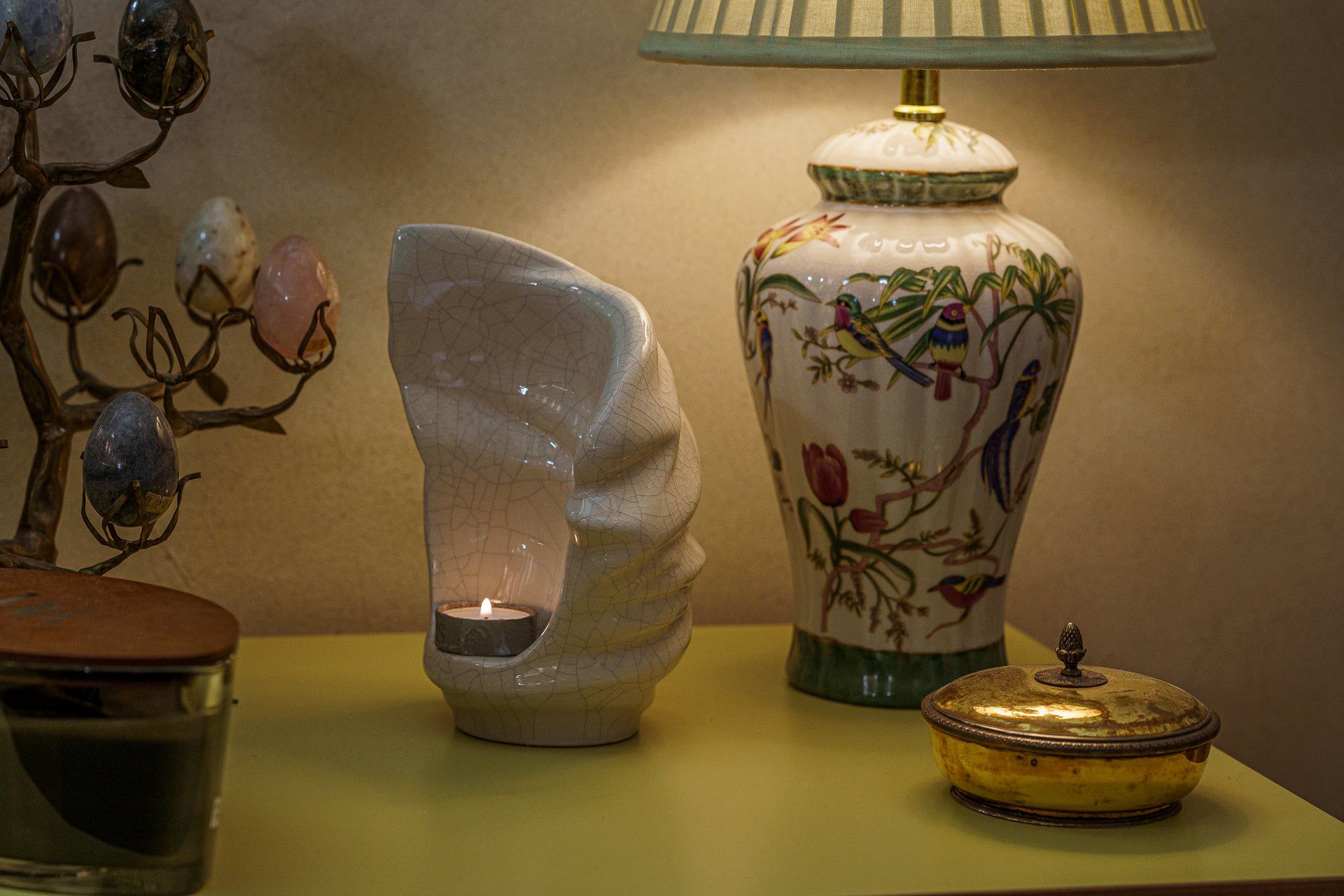 Pulvis Art Urns Keepsake Urn Handmade Cremation Keepsake Urn "Light" - Small | Craquelure | Ceramic